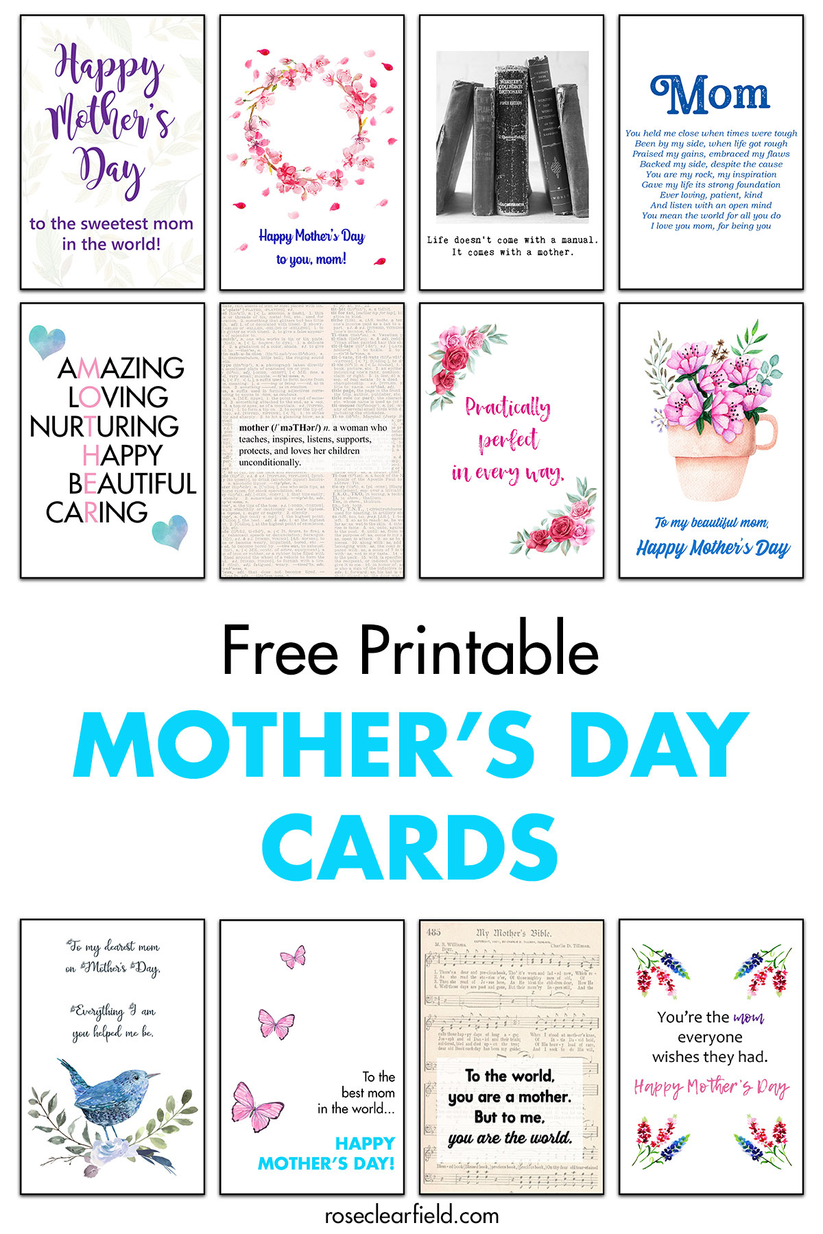 Free Printable Mother'S Day Cards • Rose Clearfield pertaining to Free Printable Mothers Day Cards To My Wife