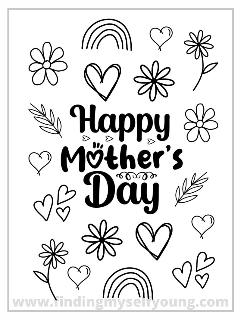 Free Printable Mother'S Day Colouring Card | Finding Myself Young throughout Free Printable Mothers Day Cards To Color