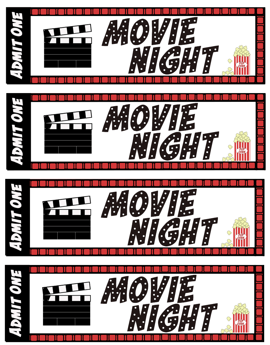 Free Printable Movie Night Tickets For Your Next Family Movie within Free Printable Movie Tickets