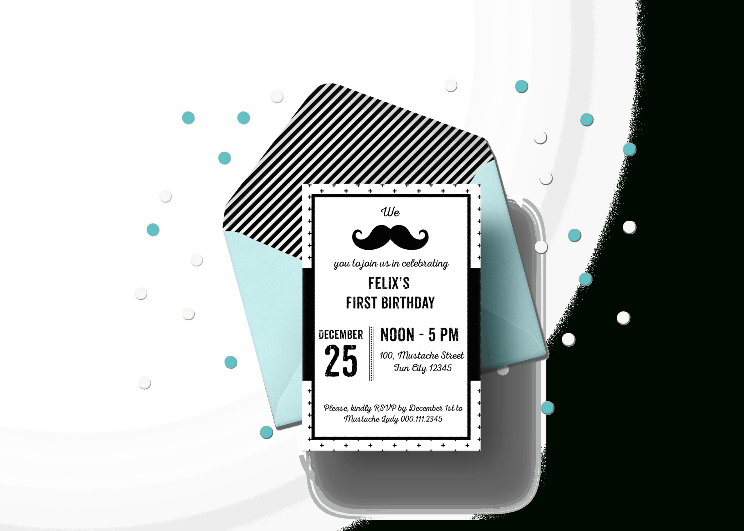 Free Printable Mustache Party Invitations - Blank & Editable throughout Free Printable Mustache Invitations