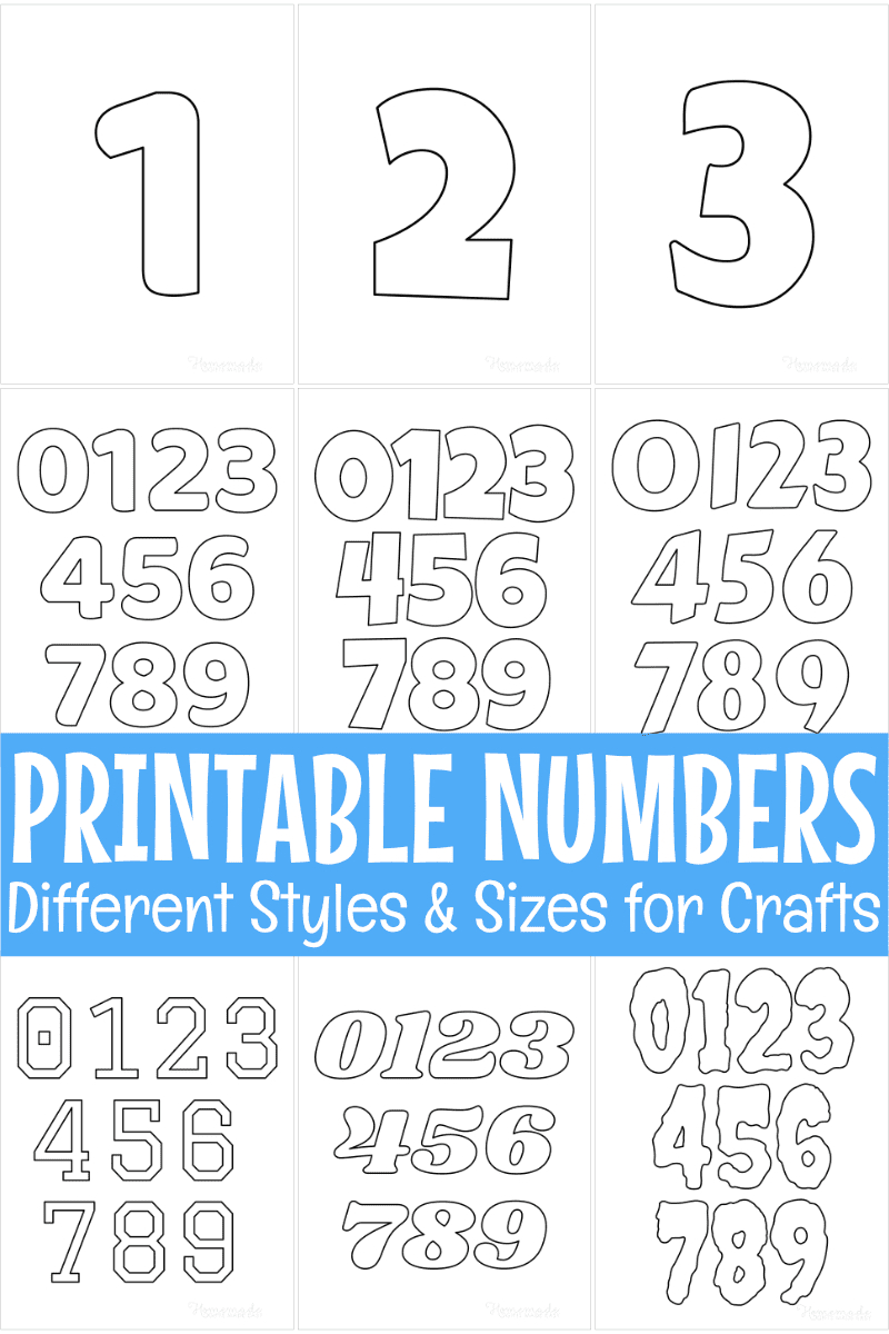 Free Printable Numbers For Crafts - Worksheets Library in Free Printable 5 Inch Number Stencils