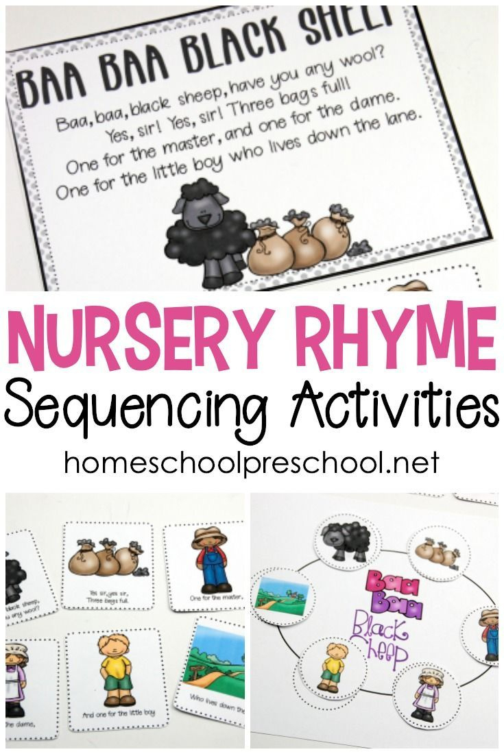 Free Printable Nursery Rhyme Sequencing Cards intended for Free Printable Nursery Rhymes