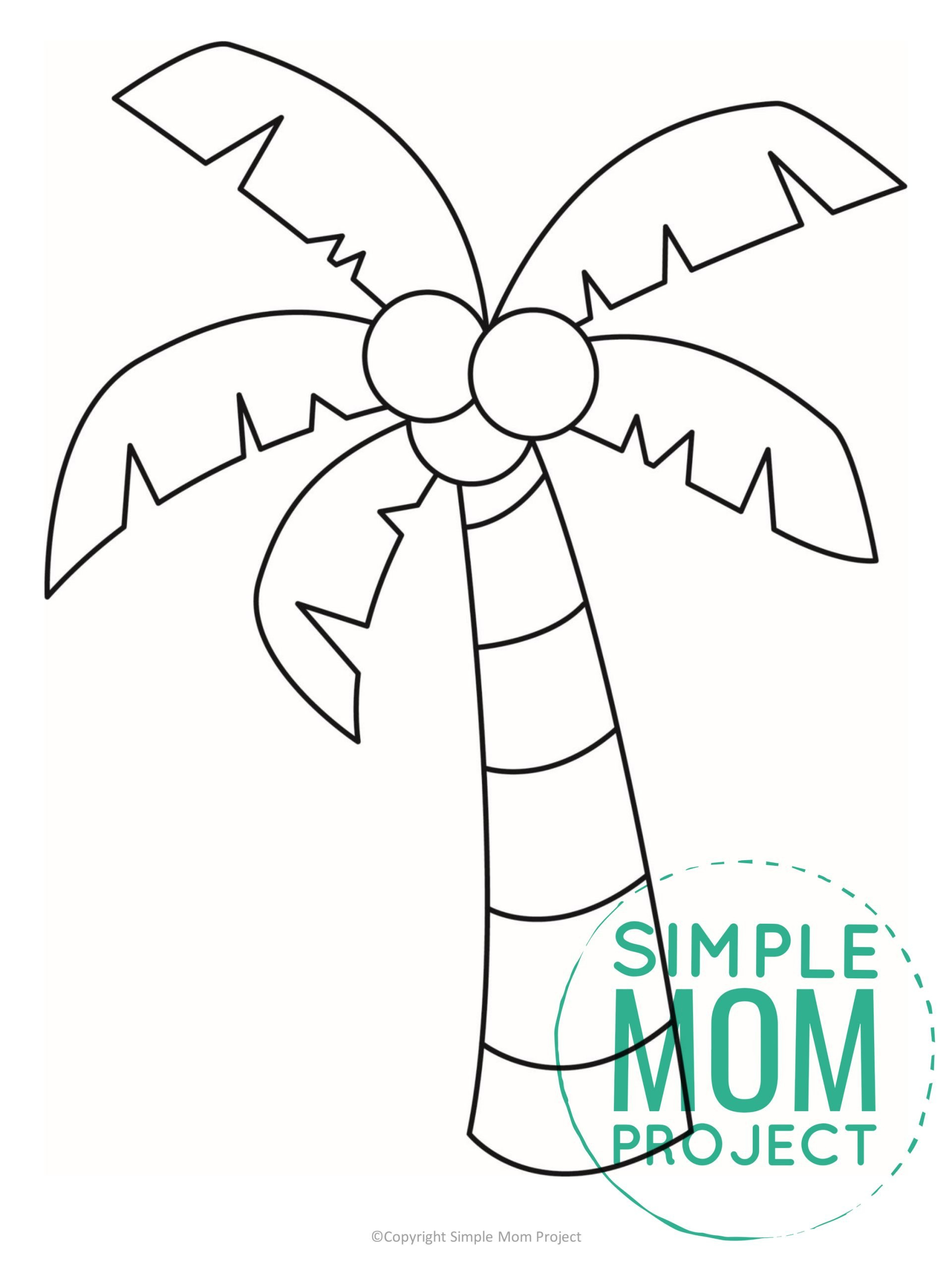 Free Printable Palm Tree Template - Simple Mom Project inside Free Printable Palm Tree Template