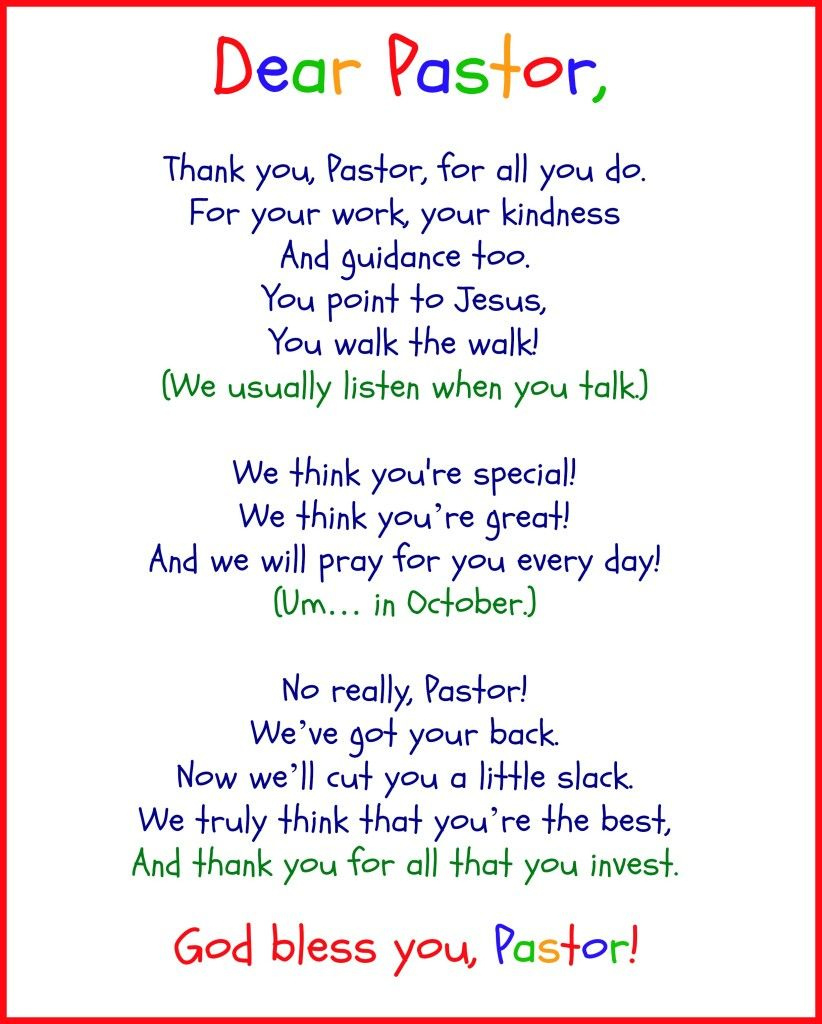 Free Printable Pastor Appreciation Poems - Printable Party Favors throughout Pastor Appreciation Cards Free Printable