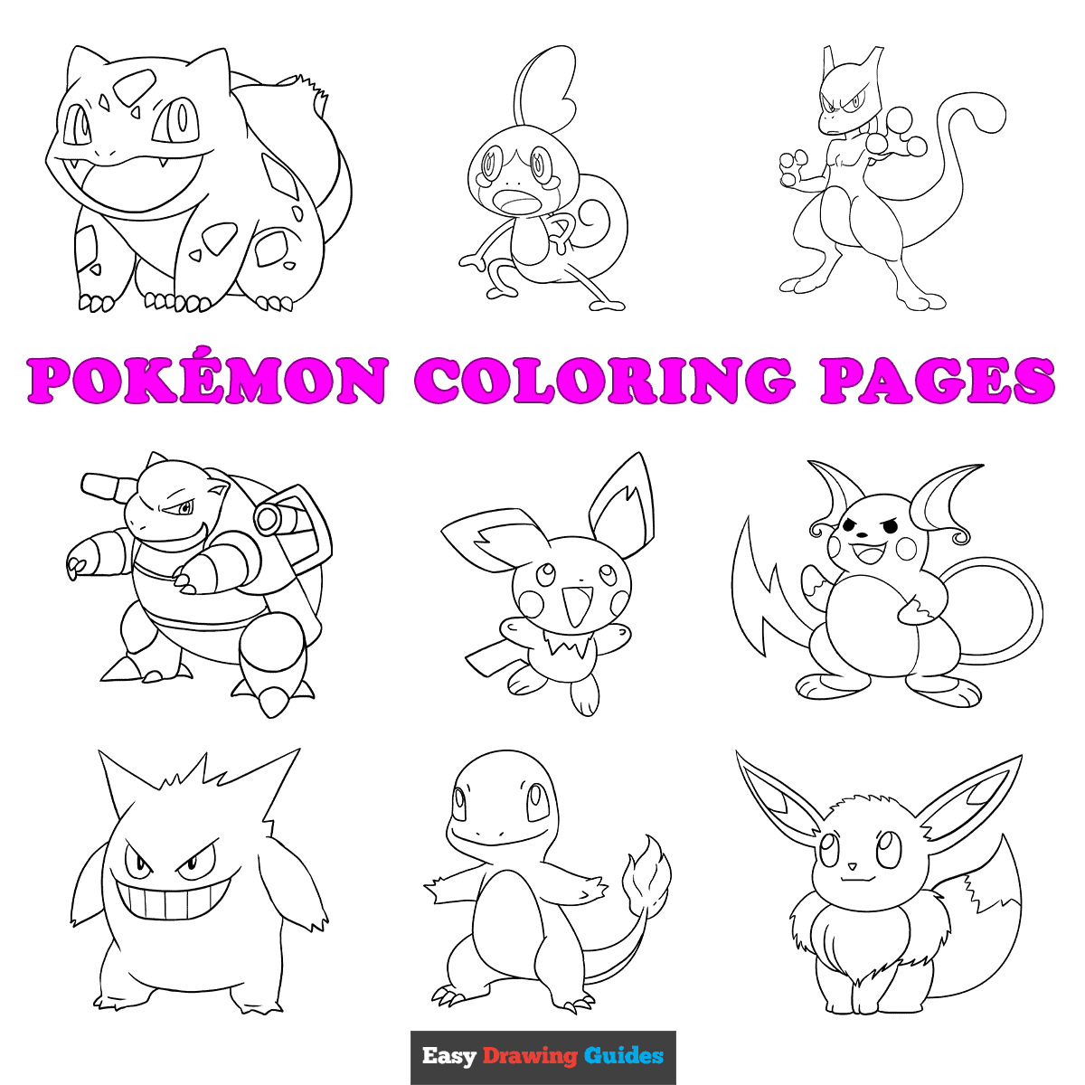 Free Printable Pokémon Coloring Pages For Kids with Free Printable Pokemon Pictures