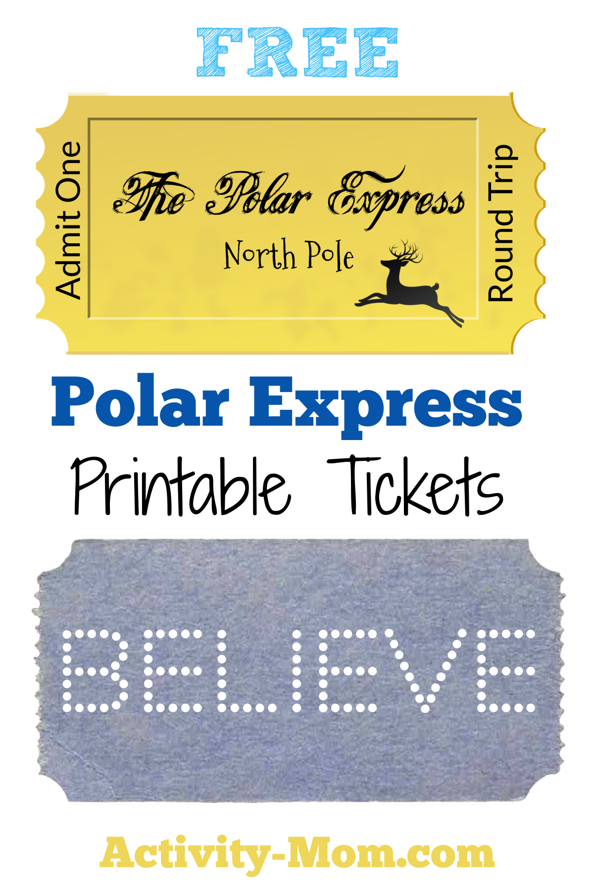 Free Printable Polar Express Tickets - The Activity Mom pertaining to Free Polar Express Printable Tickets