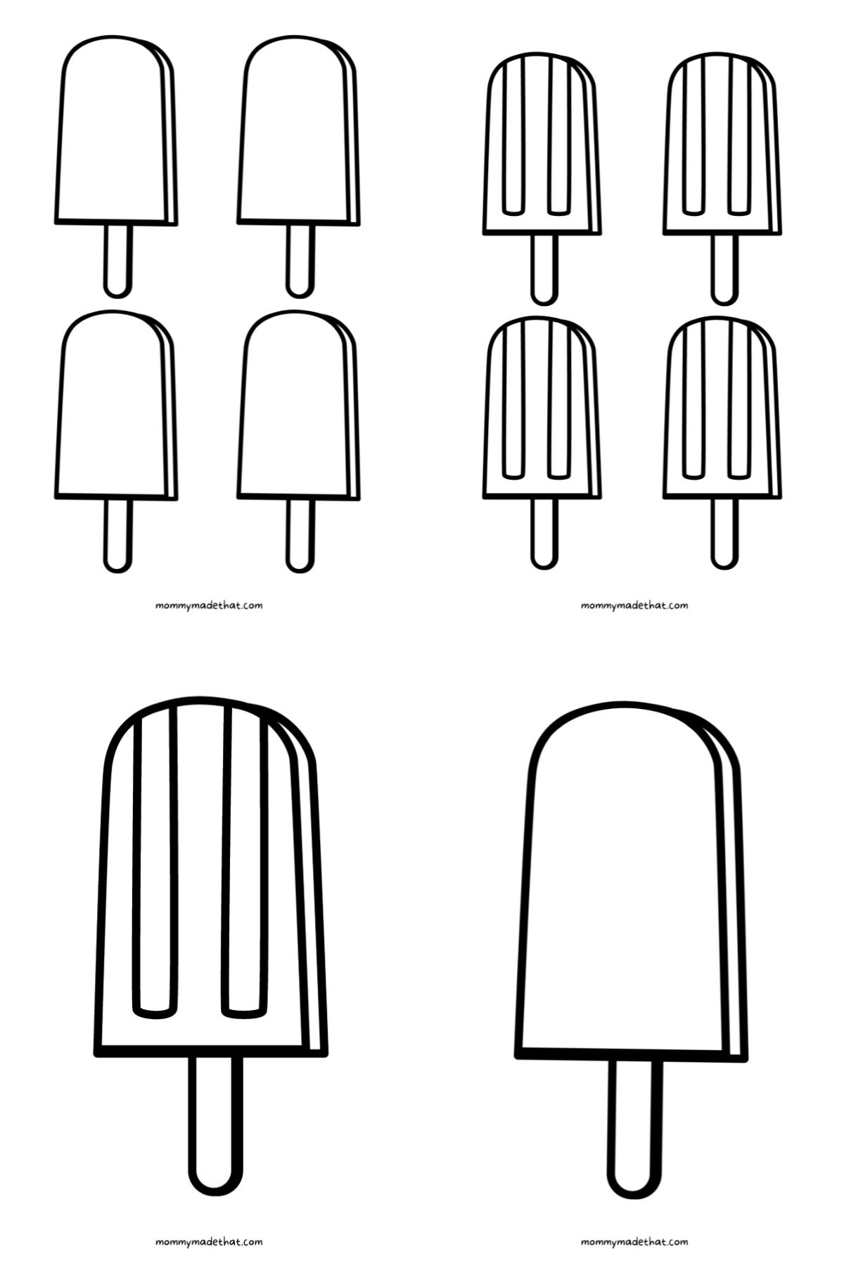 Free Printable Popsicle Templates (So Many Cute Ones!) throughout Free Printable Popsicle Template