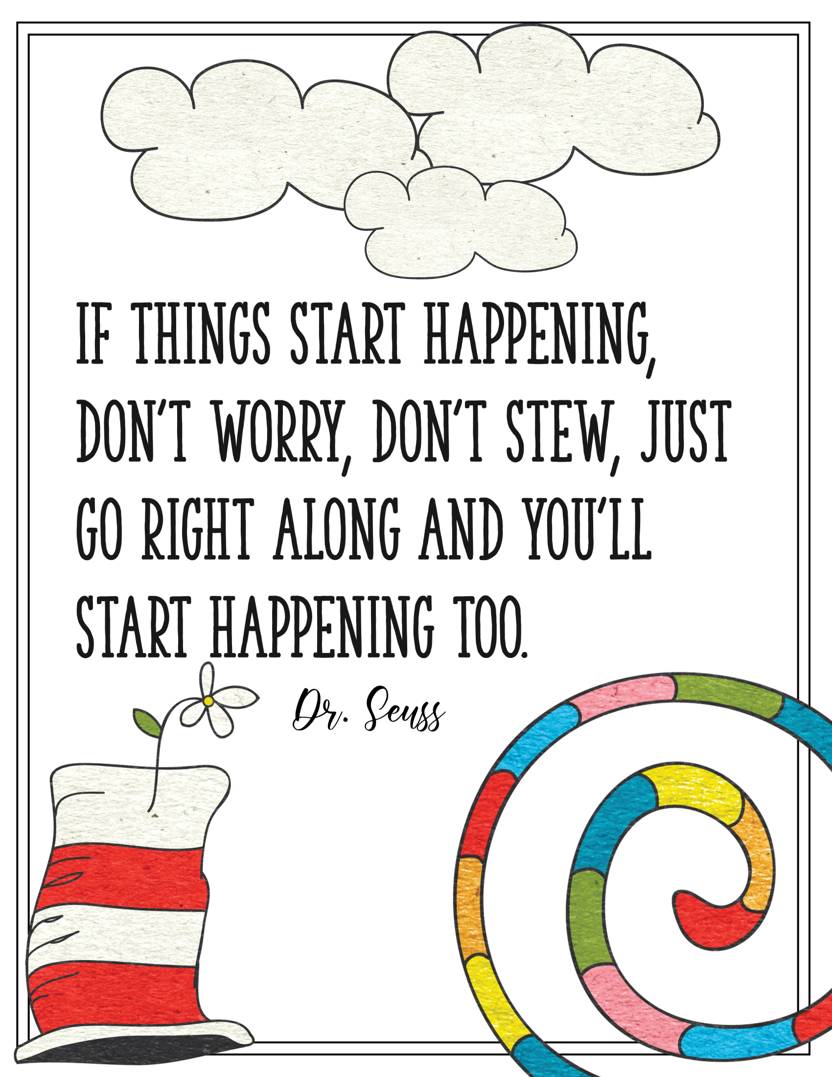 Free Printable Posters With Dr Seuss Quotes For Kids for Free Printable Dr Seuss Quotes