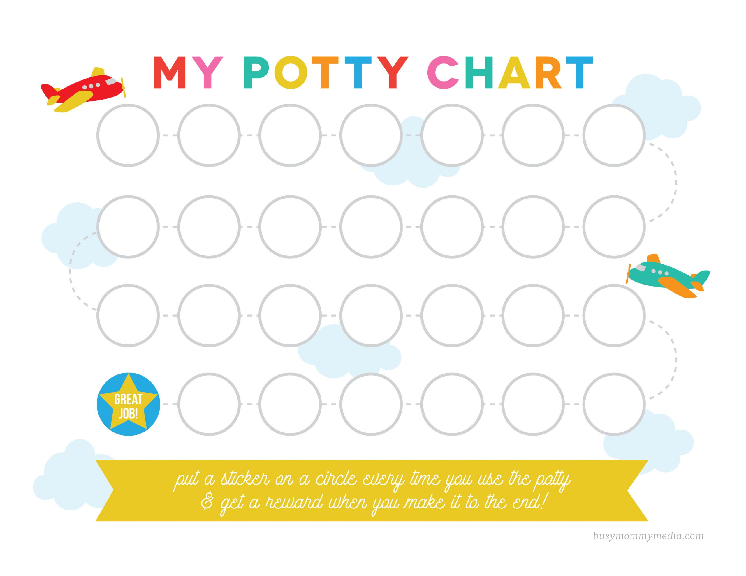 Free Printable Potty Training Chart throughout Free Printable Potty Training Charts