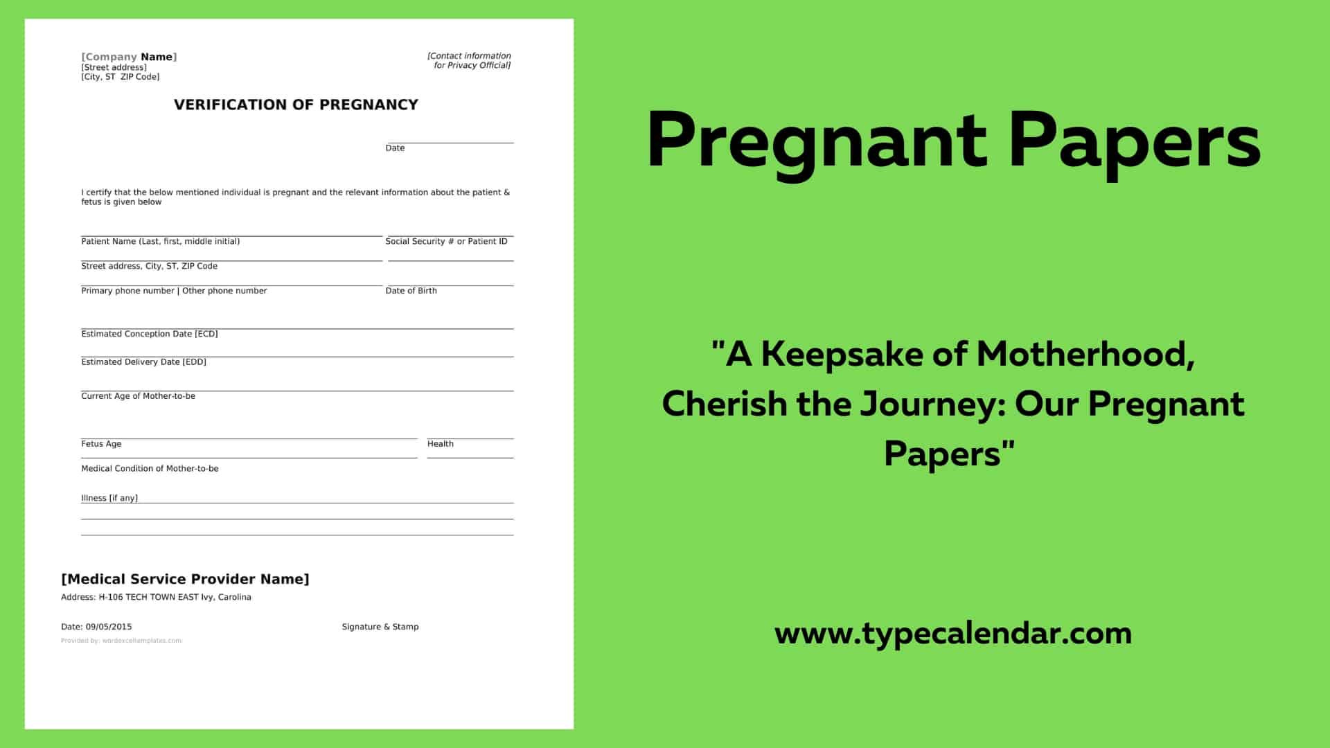 Free Printable Pregnant Papers (Pregnancy Verification) / Pdf, Word intended for Free Printable Fake Pregnancy Papers