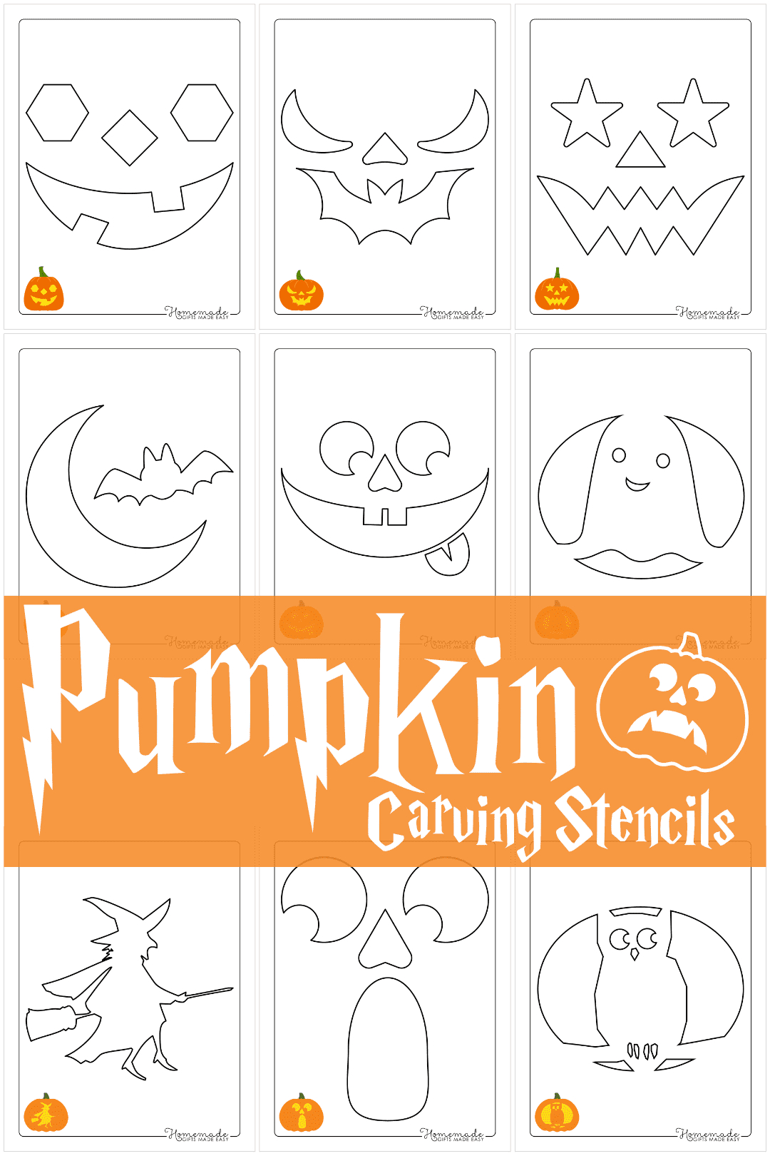 Free Printable Pumpkin Carving Stencils & Templates For Halloween within Small Pumpkin Stencils Free Printable