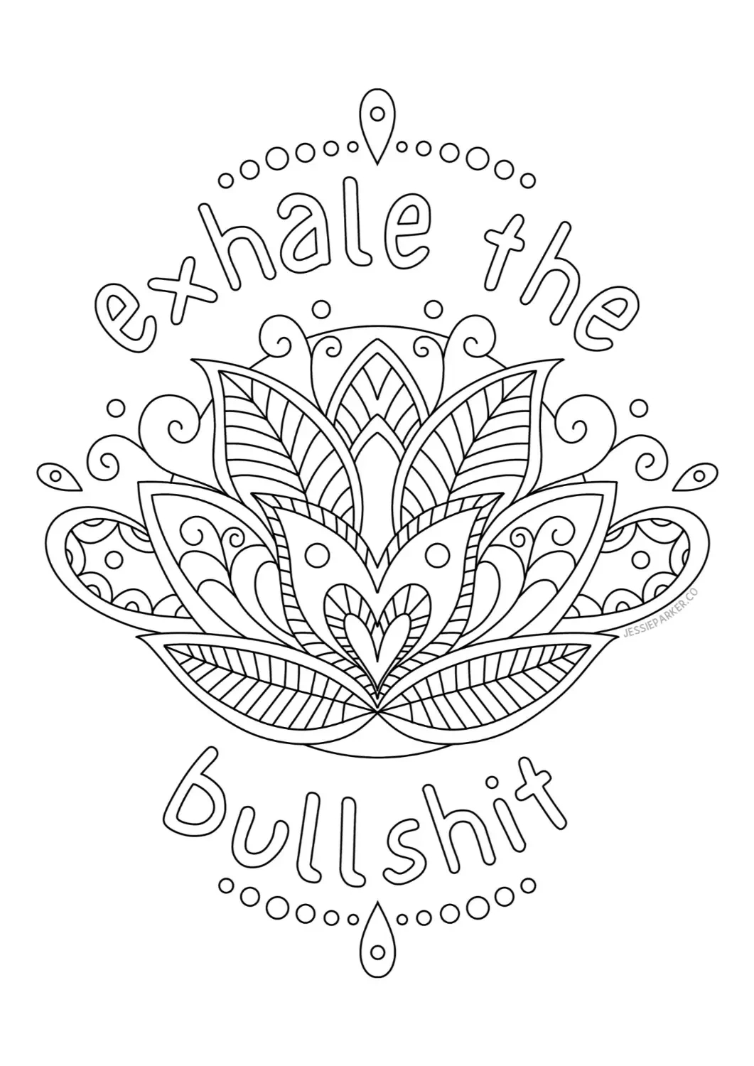 Free Printable Quote Colouring Pages For Adults - Jessie Parker throughout Free Printable Quote Coloring Pages For Adults