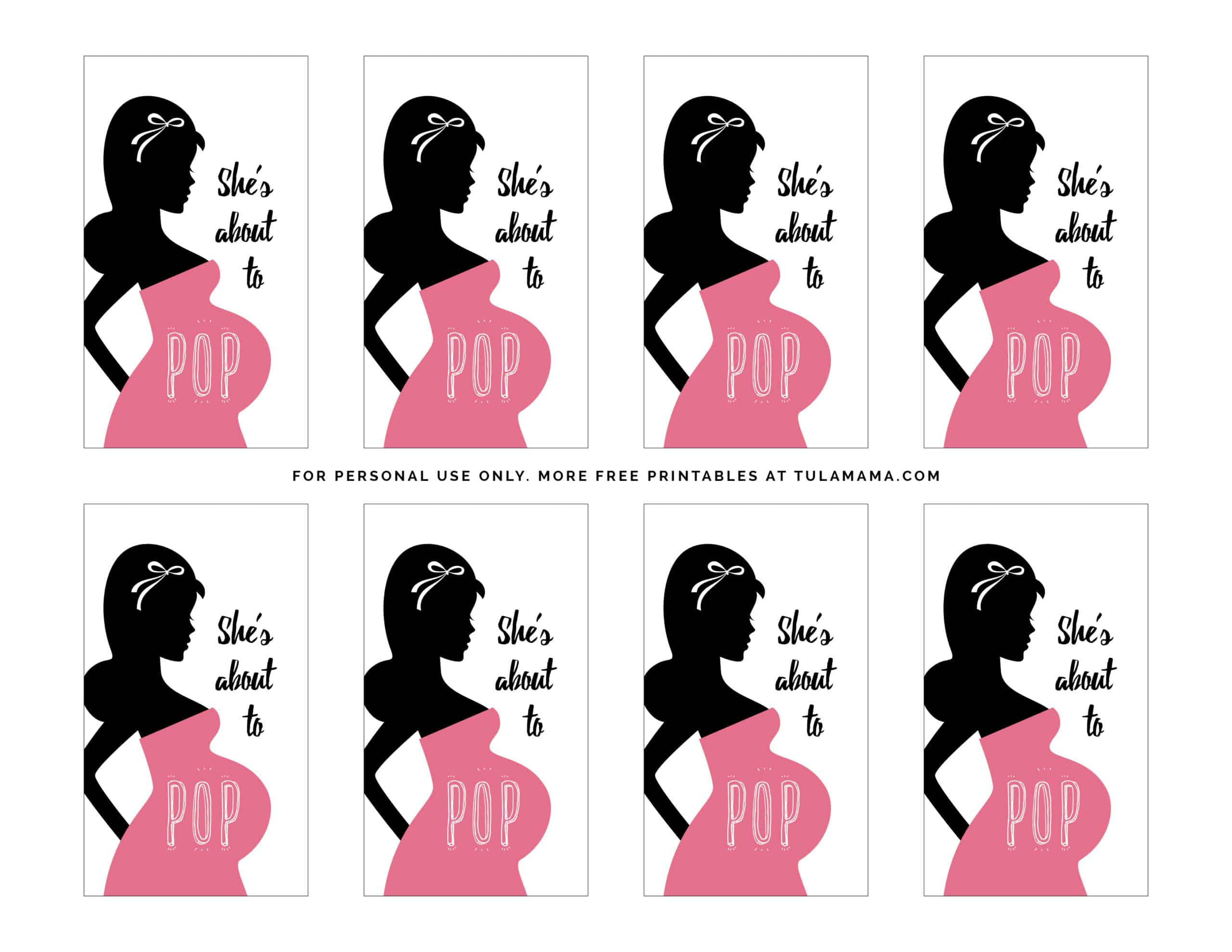 Free Printable &quot;Ready To Pop Baby Shower&quot; Printables - Tulamama inside Free Printable She'S Ready To Pop Labels