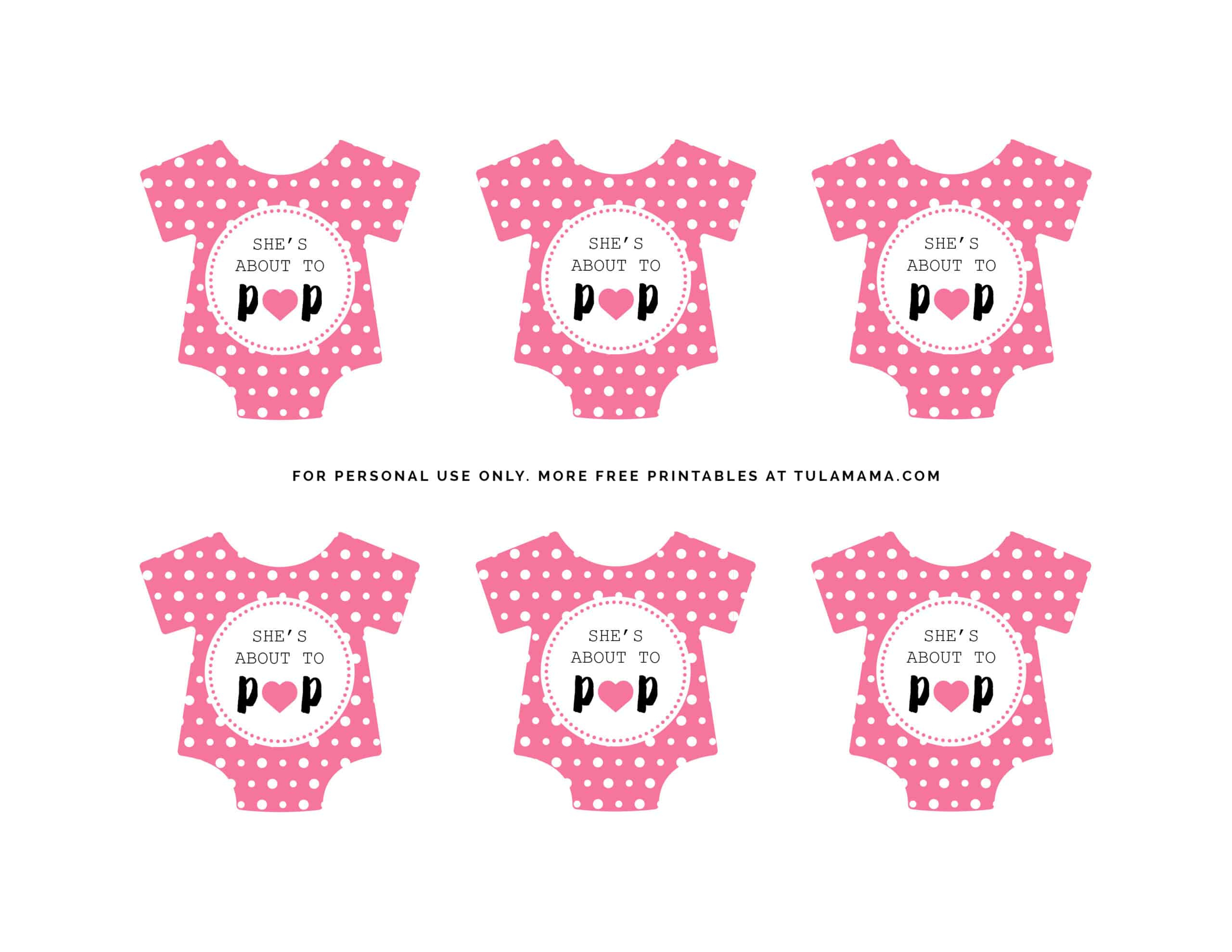 Free Printable "Ready To Pop Baby Shower" Printables - Tulamama throughout Free Printable She's Ready To Pop Labels