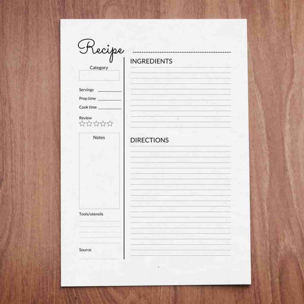 Free Printable Recipe Cards And Pages - Planning Calm From Chaos throughout Free Printable Recipe Pages