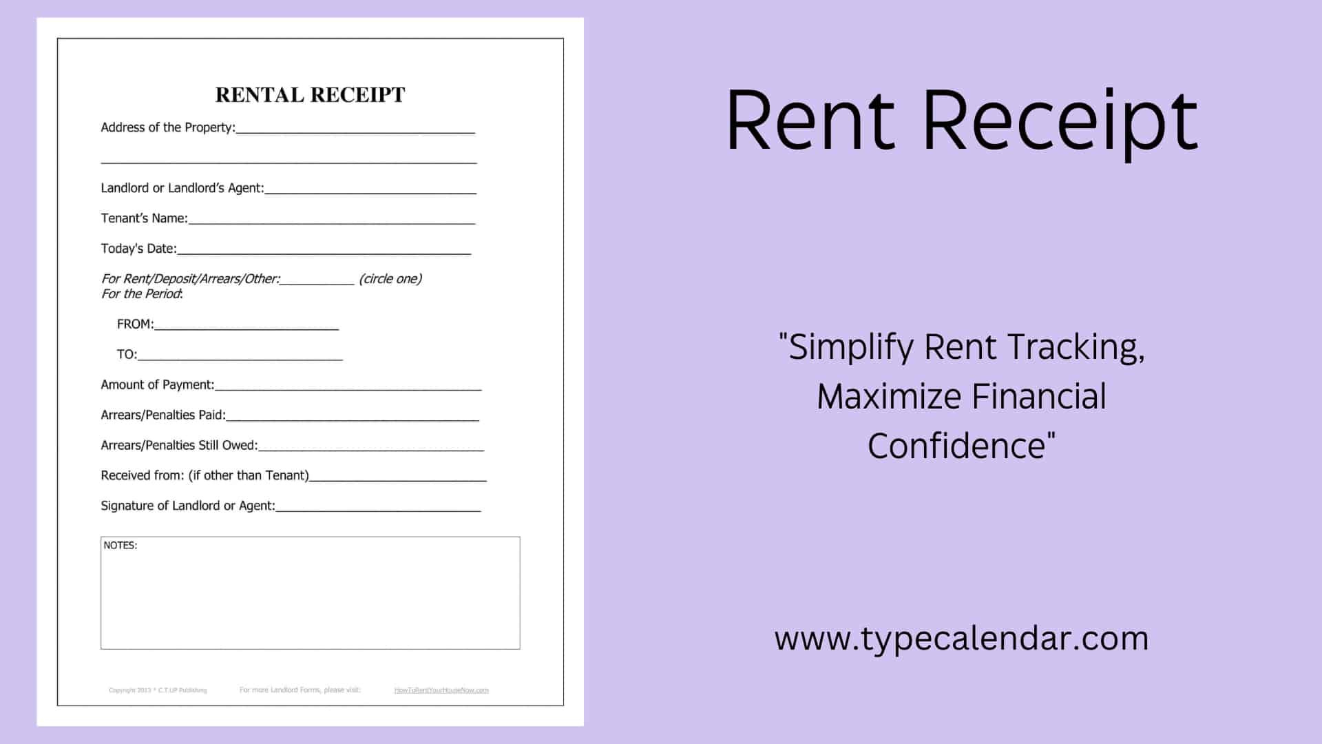 Free Printable Rent Receipt Template [Word, Excel] +Fillable Download inside Free Printable Rent Receipt