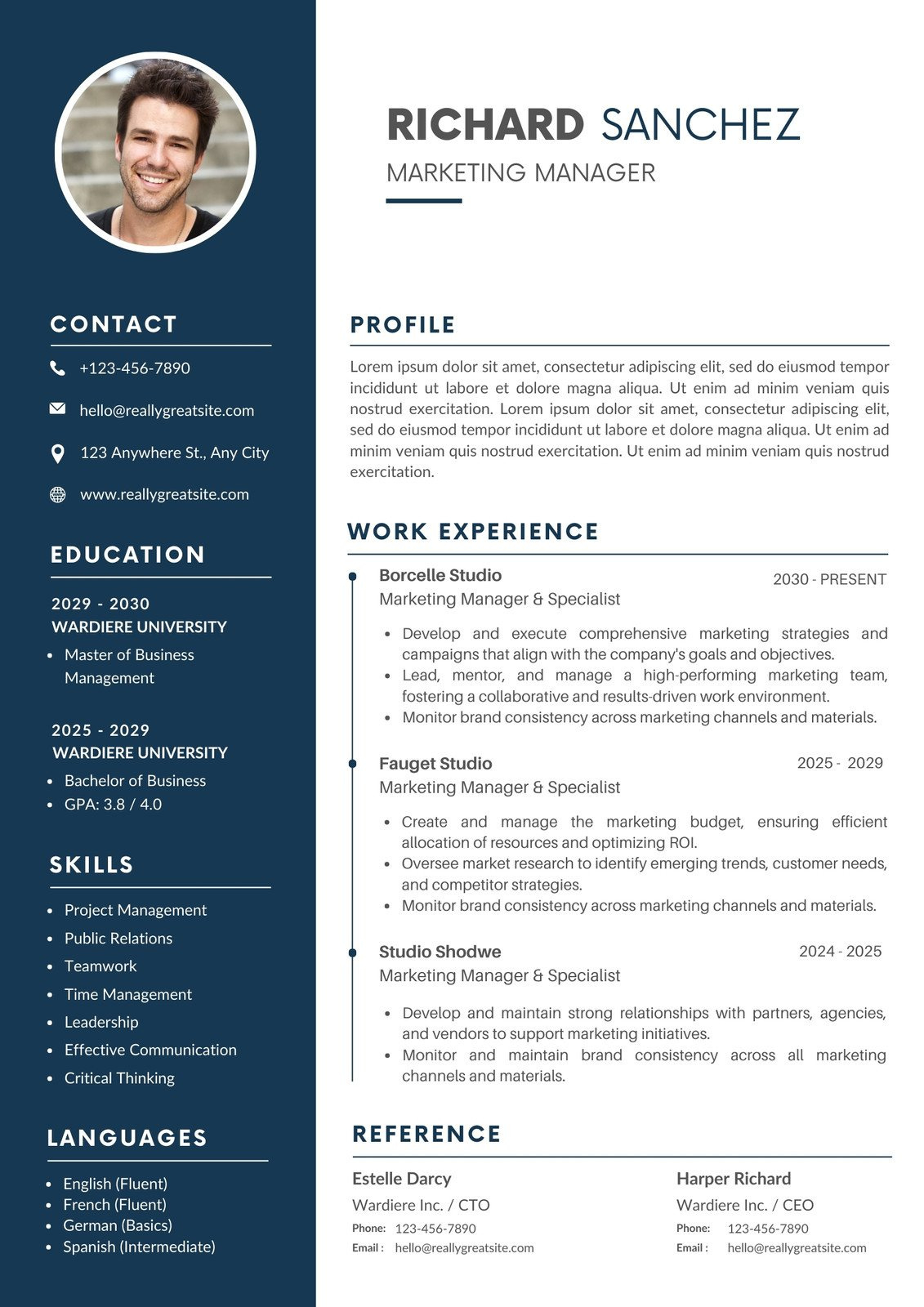 Free Printable Resume Templates You Can Customize | Canva for Free Printable Resume Templates