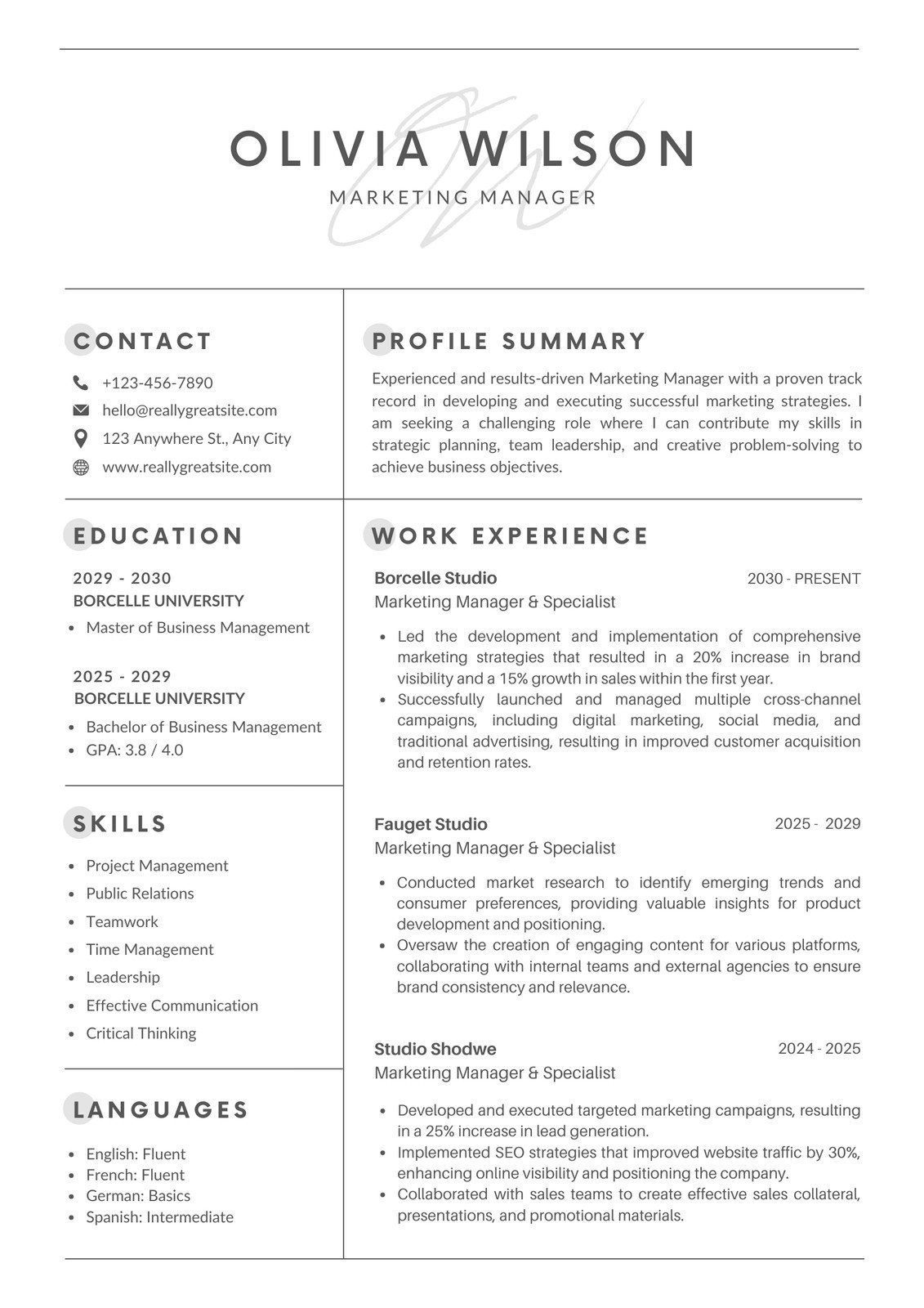 Free Printable Resume Templates You Can Customize | Canva in Free Printable Resume Templates