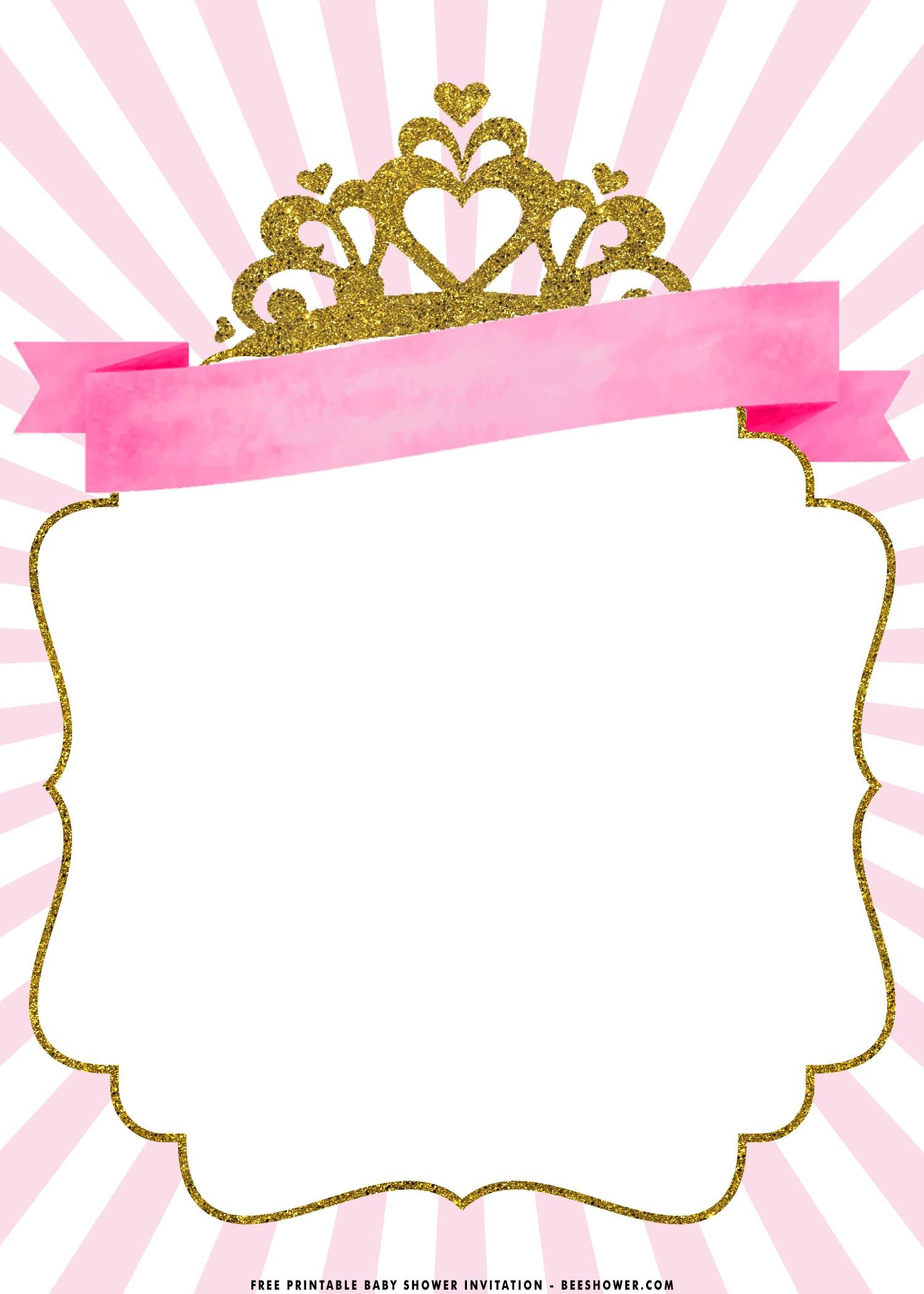 Free Printable) - Royal Princess Baby Shower Invitation Templates pertaining to Free Printable Princess Baby Shower Invitations