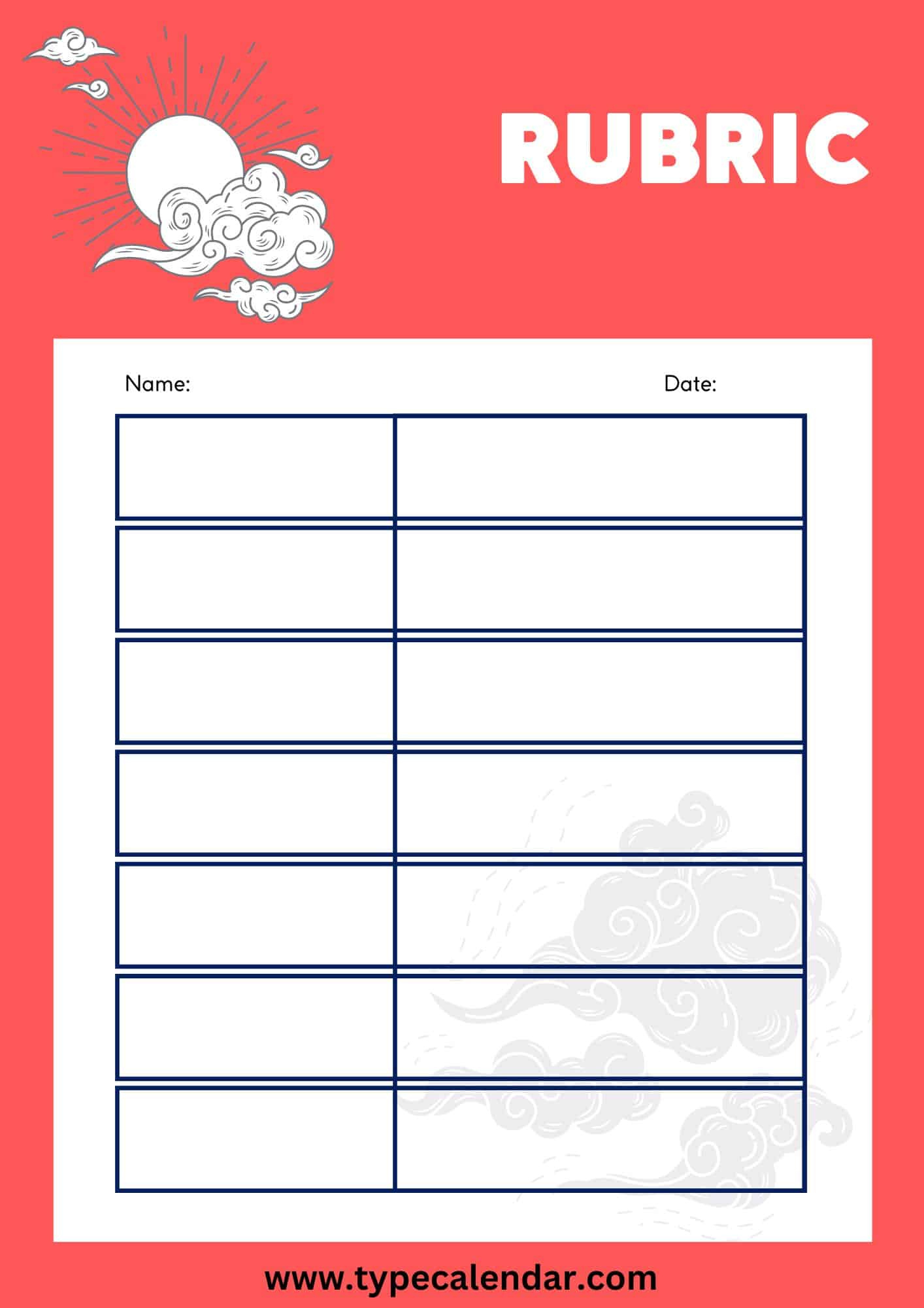 Free Printable Rubric Templates [Word, Excel, Pdf] Grading &amp;amp; Scoring intended for Free Printable Blank Rubrics