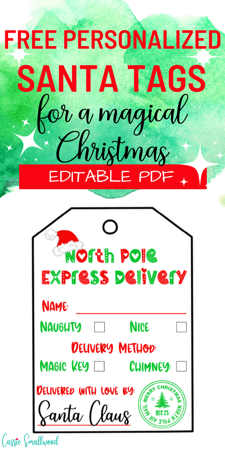 Free Printable Santa Gift Tags From The North Pole (Editable Pdf intended for Printable Gift Tags Customized Free