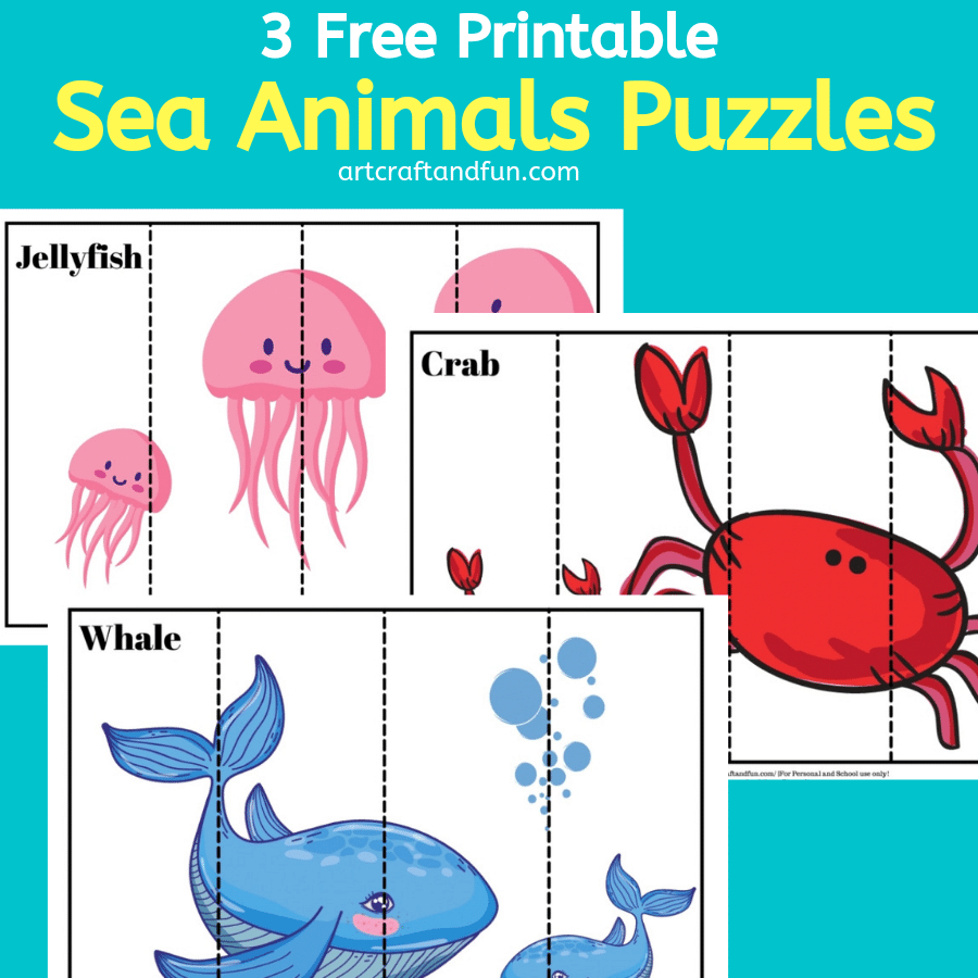 Free Printable Sea Animal Puzzles For Kids - with Free Printable Sea Creature Templates
