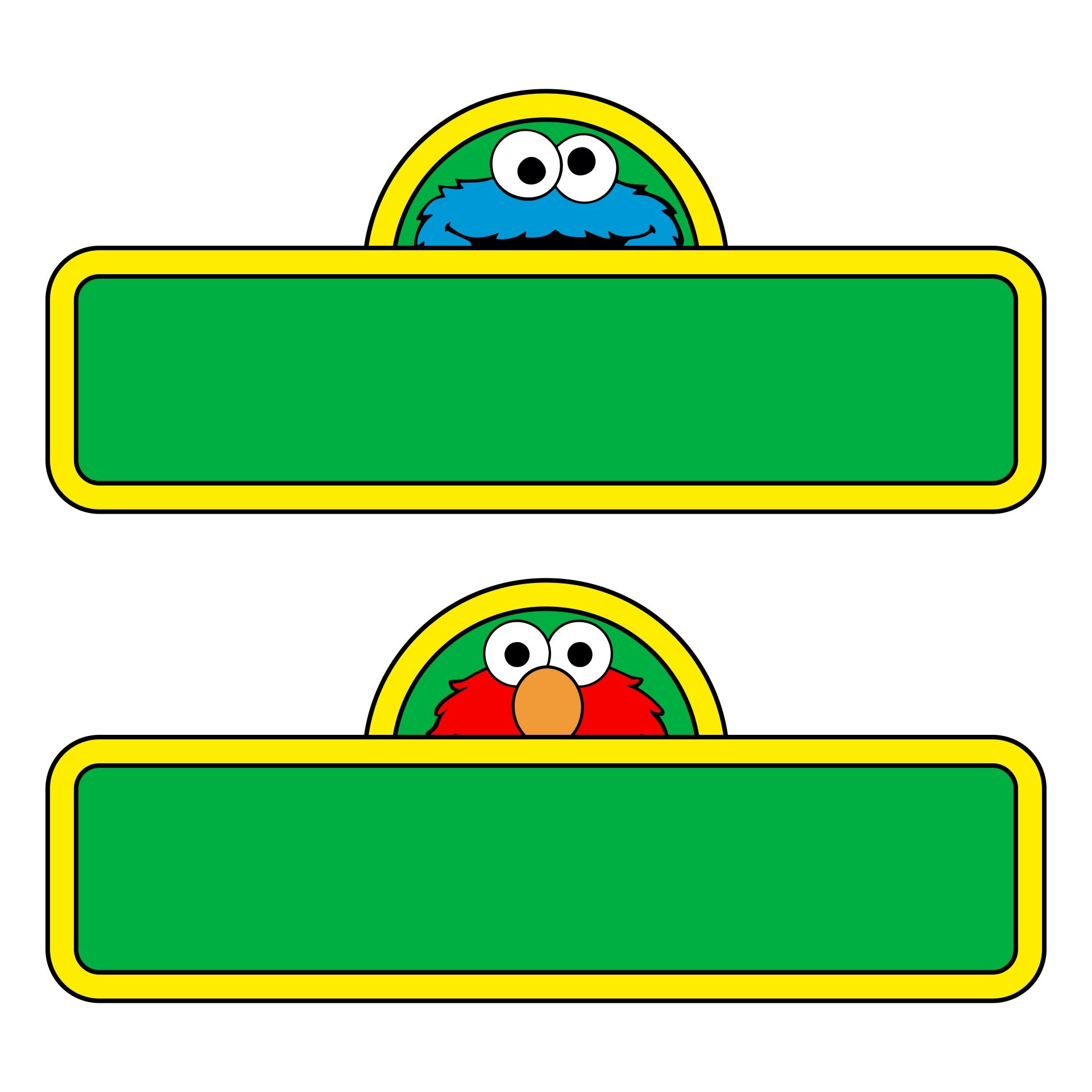 Free Printable Sesame Street Sign pertaining to Free Printable Sesame Street Sign