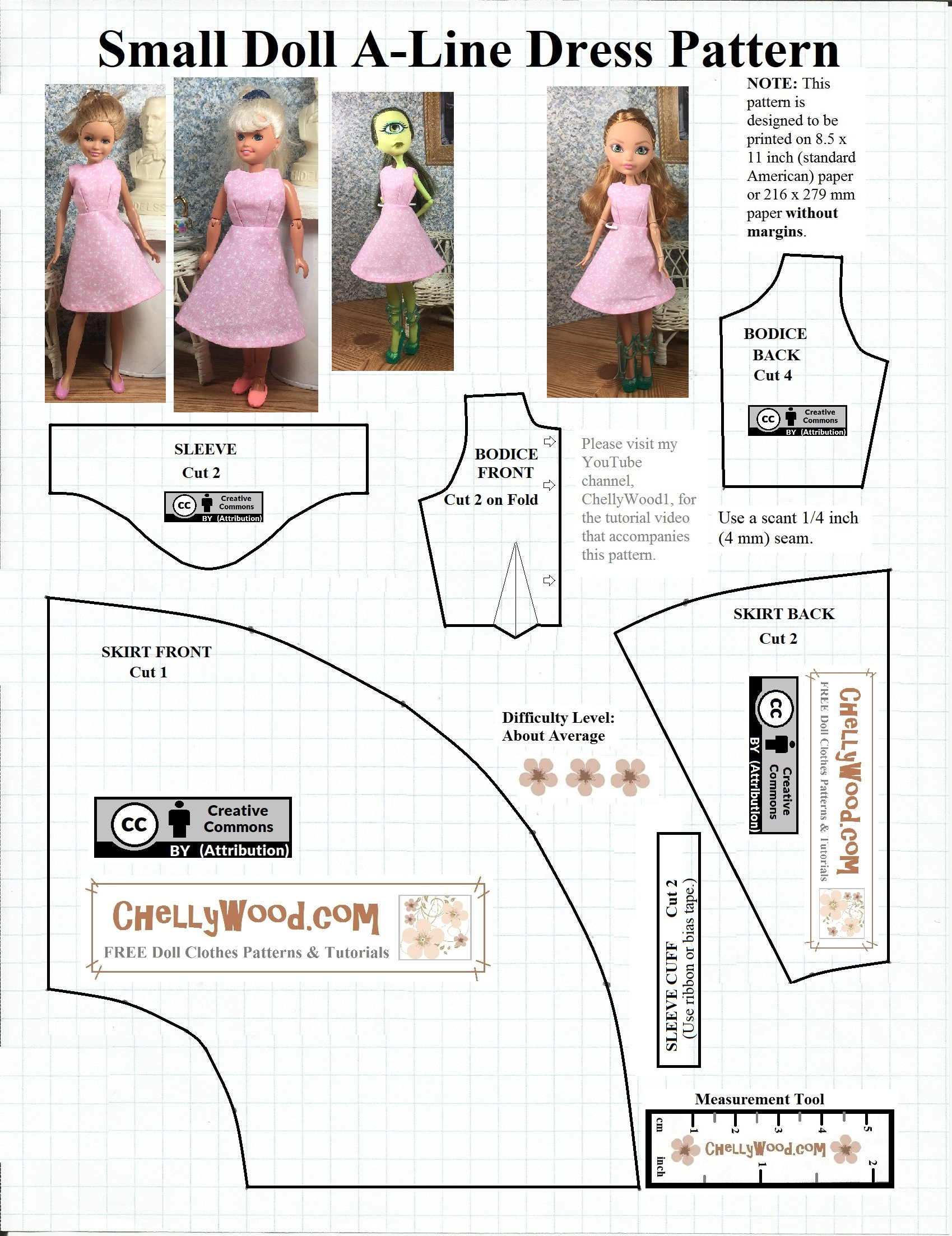 Free Printable #Sewing Pattern For Small #Dolls - Free Doll throughout Free Printable Sewing Patterns