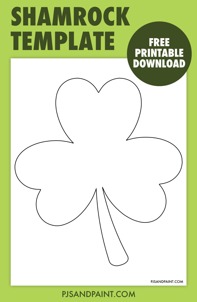Free Printable Shamrock Template - Pjs And Paint with Shamrock Template Free Printable