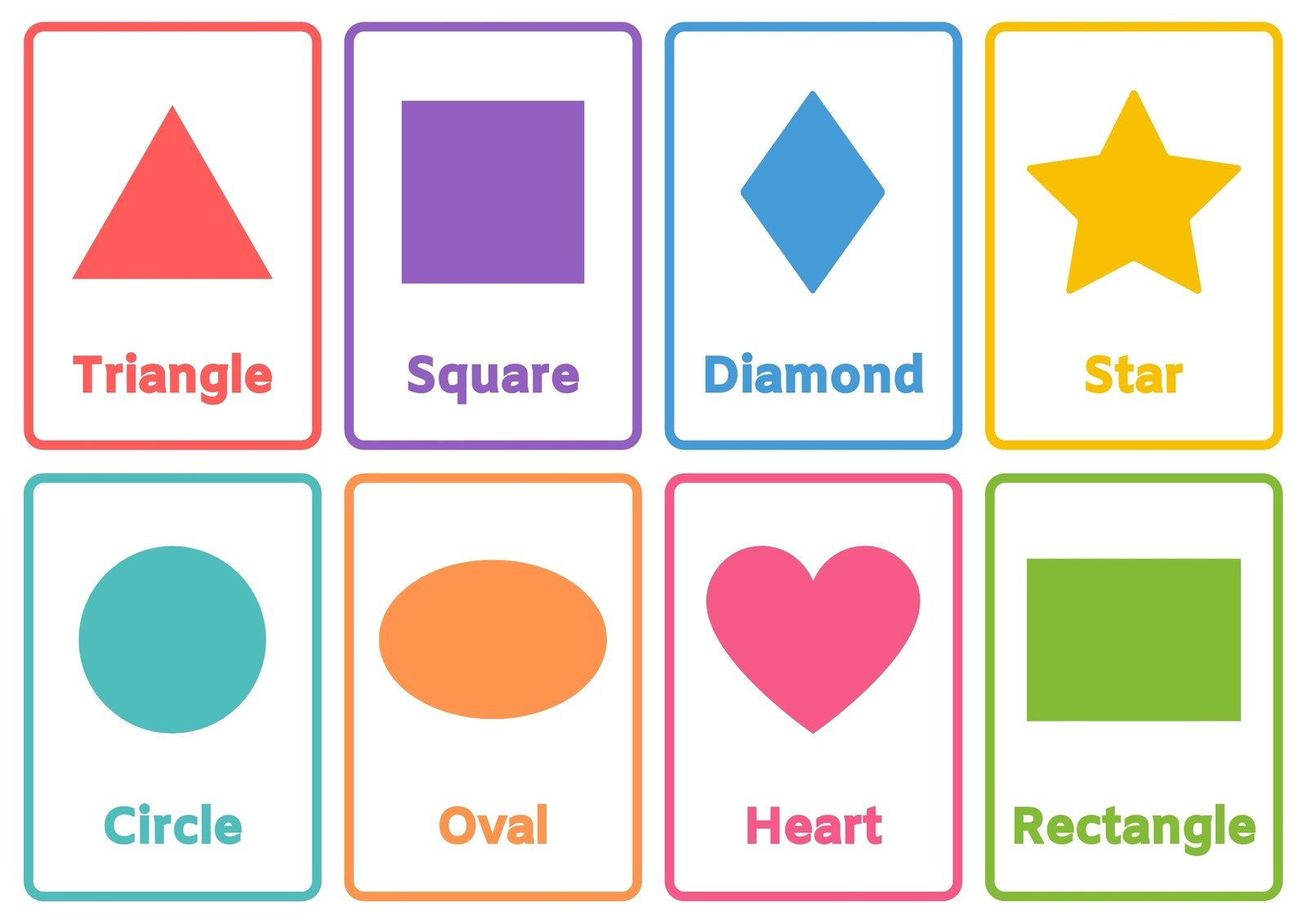 Free Printable Shapes Flashcards Templates | Canva with regard to Free Printable Shapes
