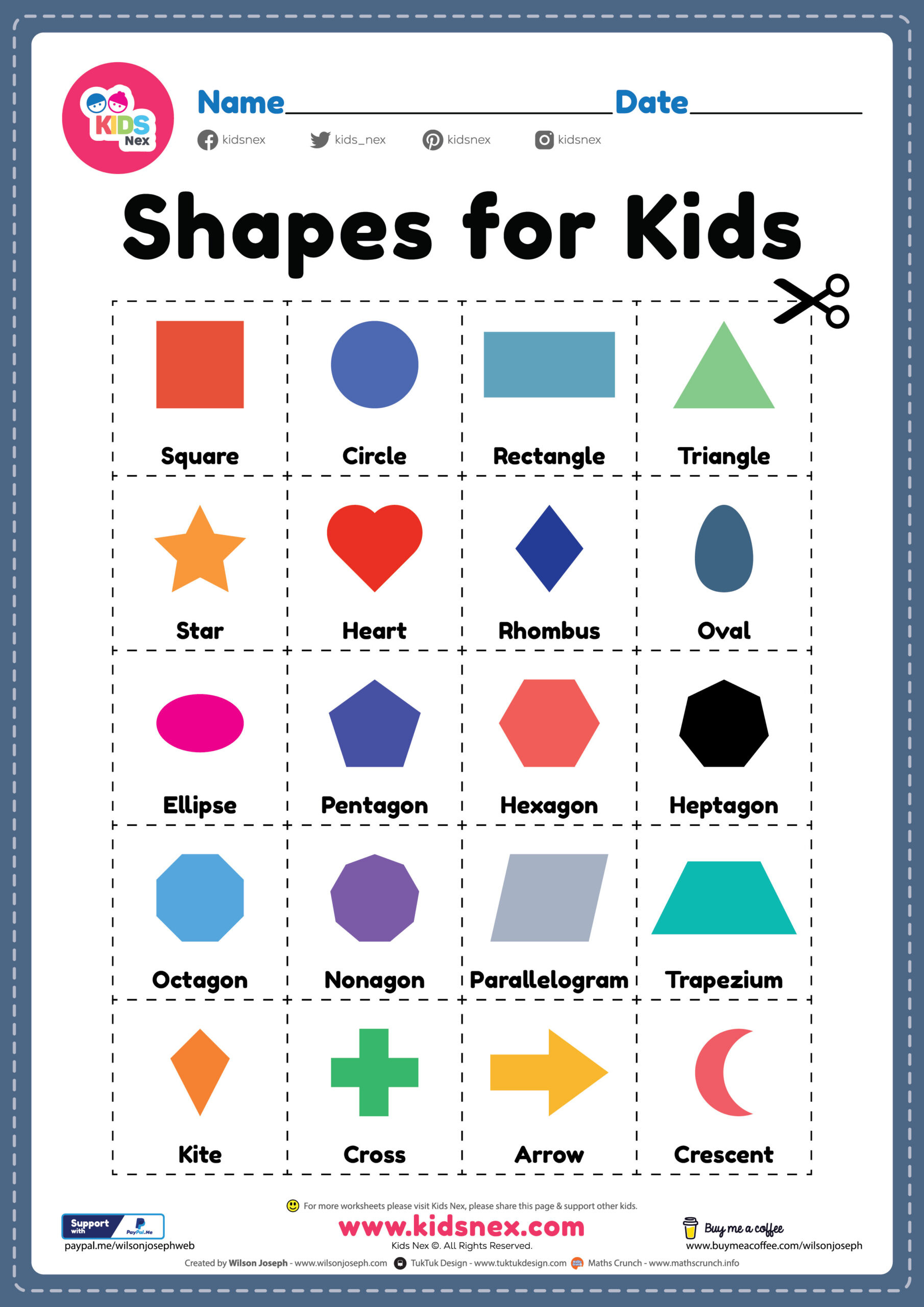 Free Printable Shapes For Preschool Kids - Flash Card Pdf with regard to Free Printable Shapes