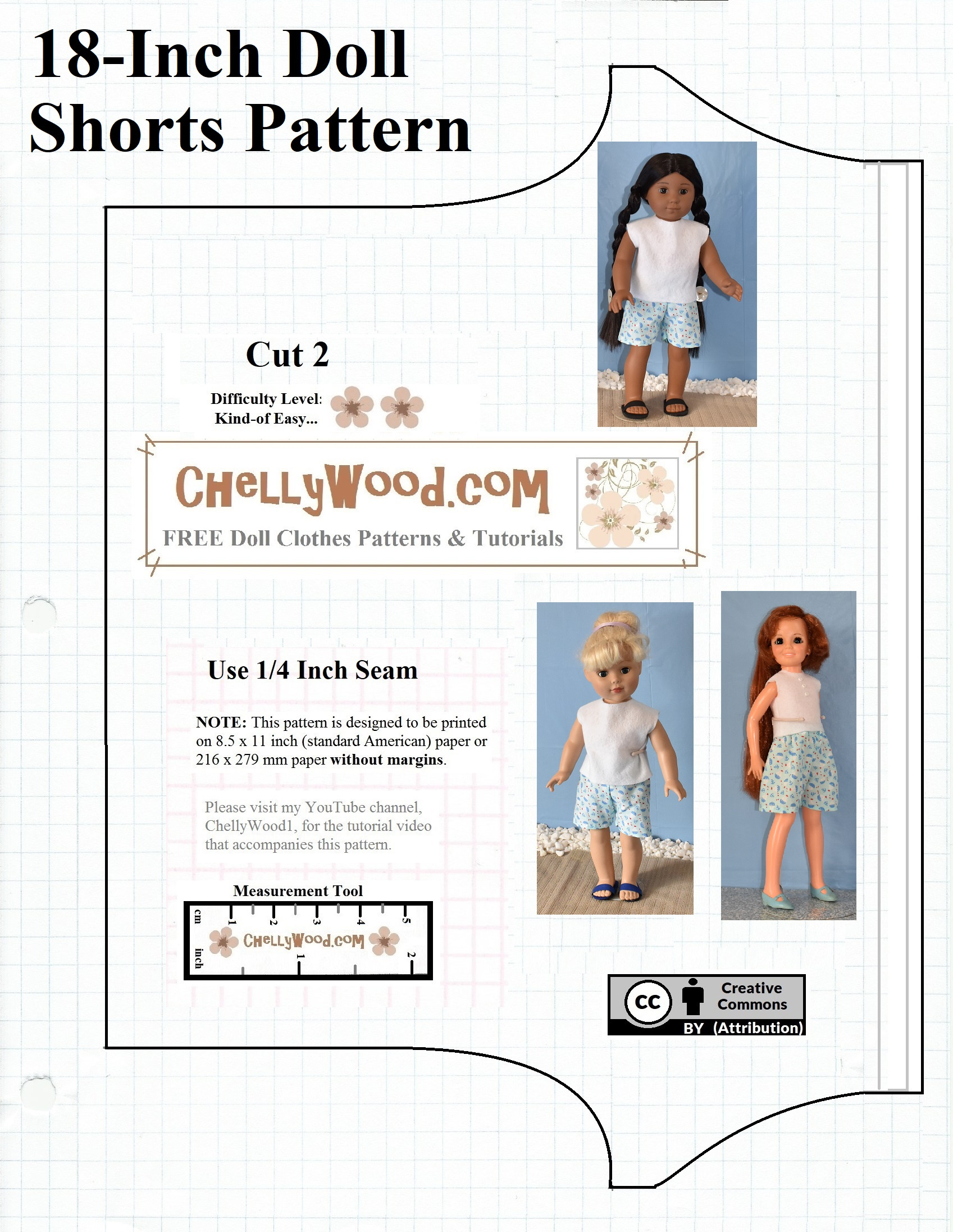 Free Printable Shorts #Patterns For #Americangirl And Other 18 for American Girl Doll Clothes Patterns Free Printable