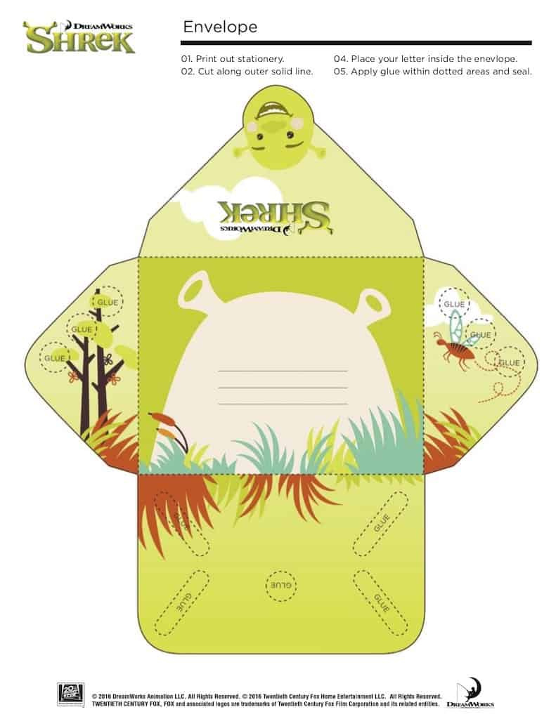 Free Printable Shrek Stationery Set – 101 Party Ideas intended for Free Printable Shrek Birthday Invitations