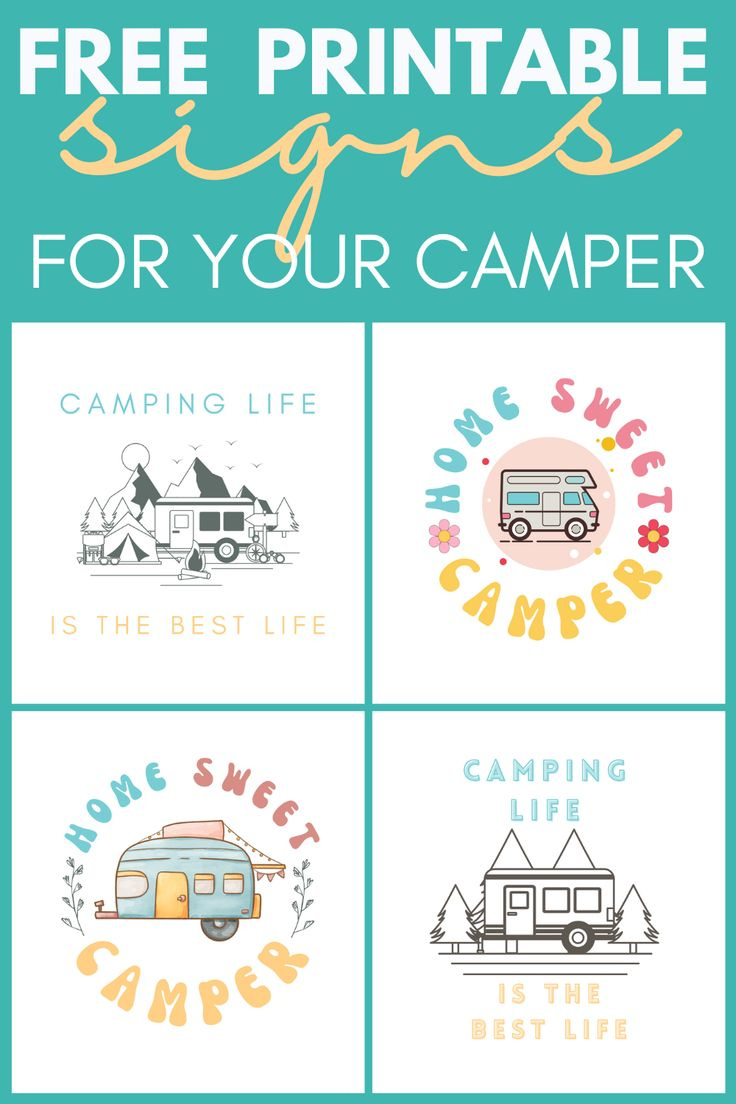 Free Printable Signs For Your Camper for Free Printable Camping Signs