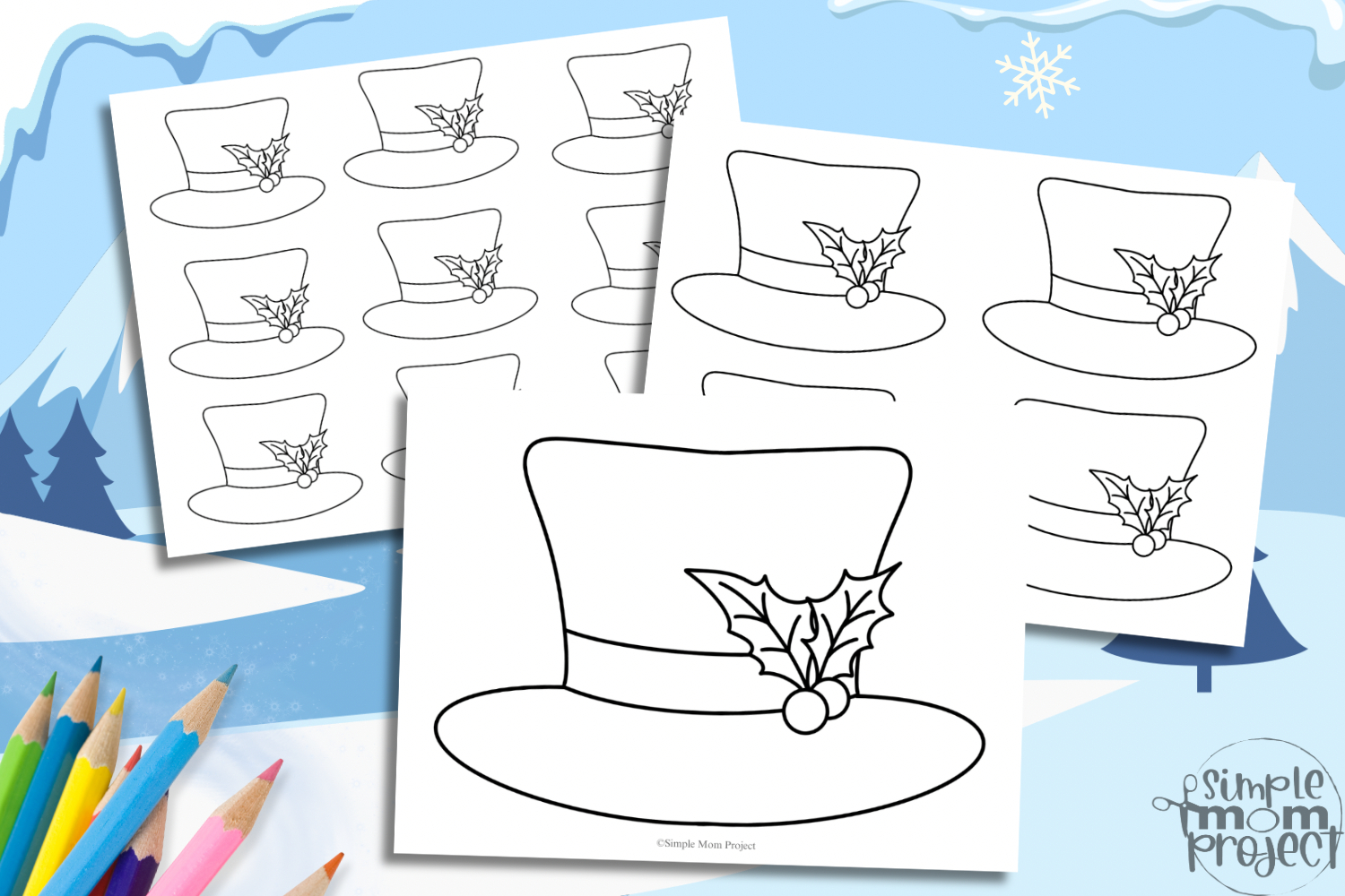 Free Printable Snowman Hat Template - Simple Mom Project within Free Printable Snowman Hat Templates