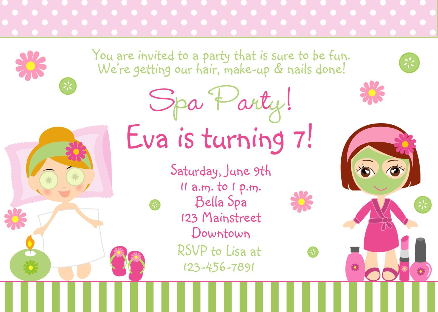 Free Printable Spa Birthday Party Invitations throughout Free Printable Spa Party Invitations Templates