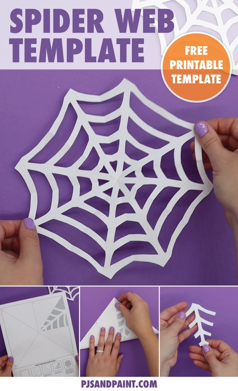 Free Printable Spider Web Template | Halloween Craft - Pjs And Paint in Spider Web Stencil Free Printable