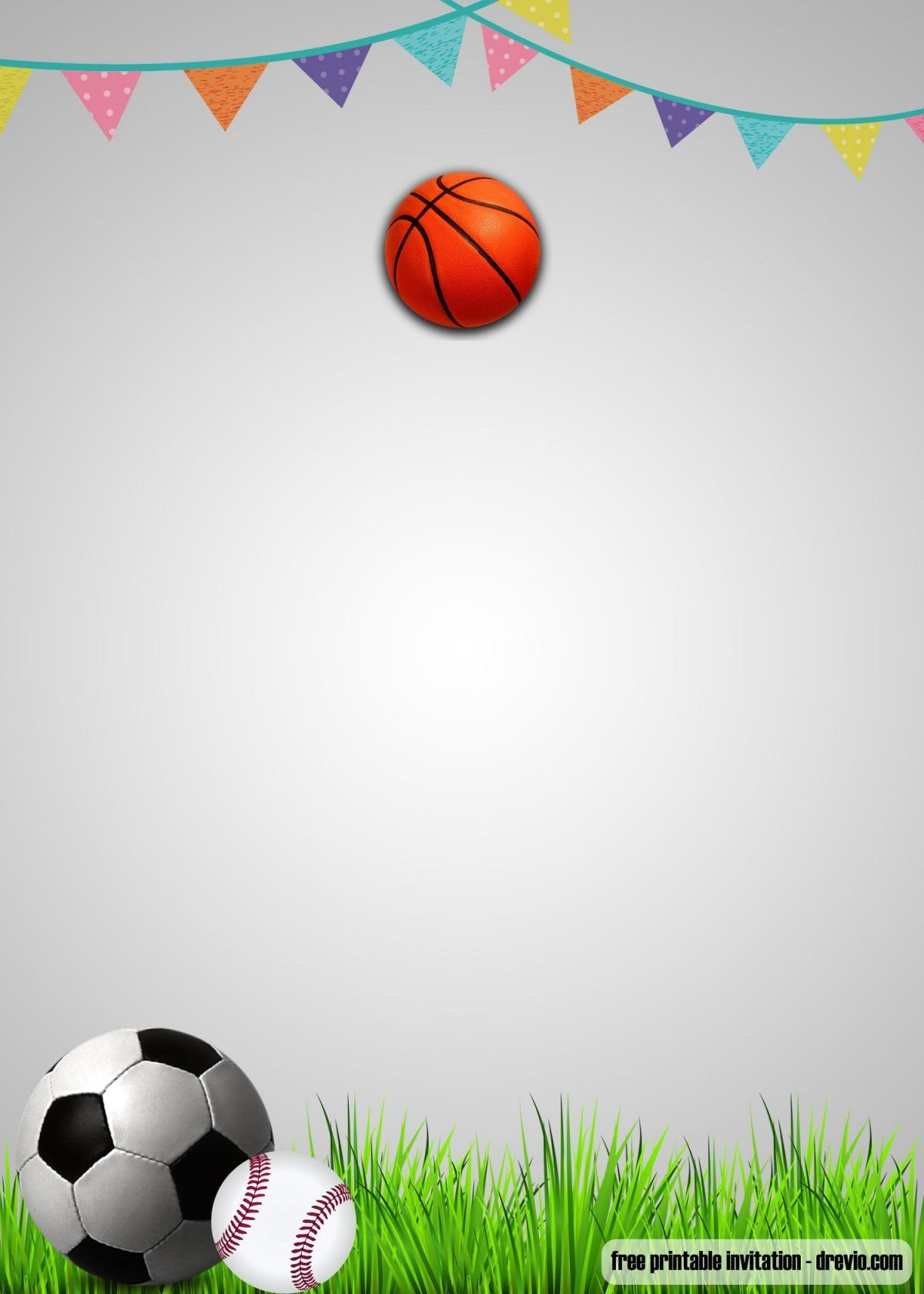 Free Printable Sports-Themed Birthday Invitation Templates with Free Printable Sports Birthday Invitation Templates