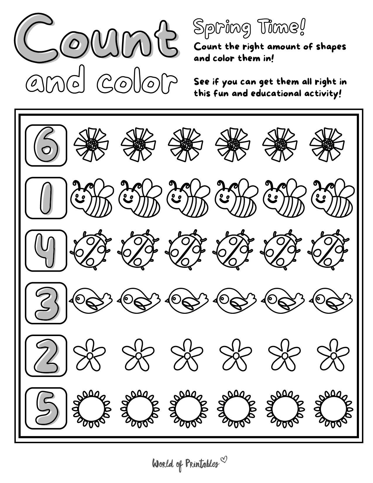 Free Printable Spring Math Worksheets For Students - Worksheets pertaining to Free Printable Spring Worksheets For Kindergarten