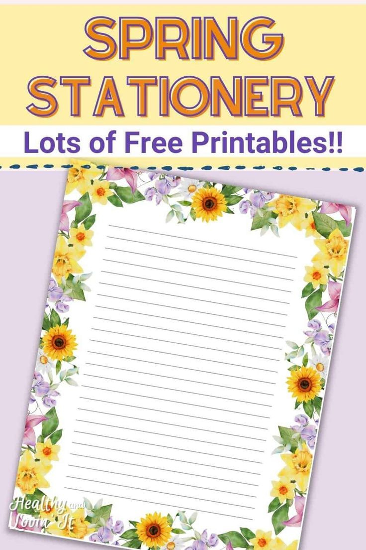 Free Printable Spring Stationery - Healthy And Lovin' It regarding Free Printable Spring Stationery