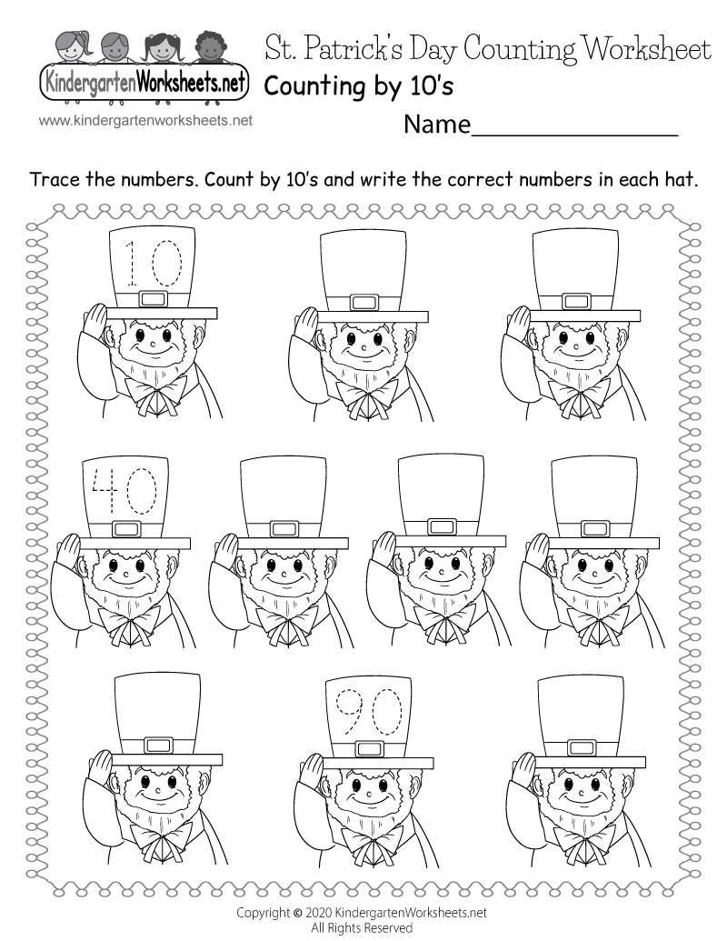 Free Printable St. Patrick'S Day Counting Worksheet regarding Free Printable St Patrick Day Worksheets