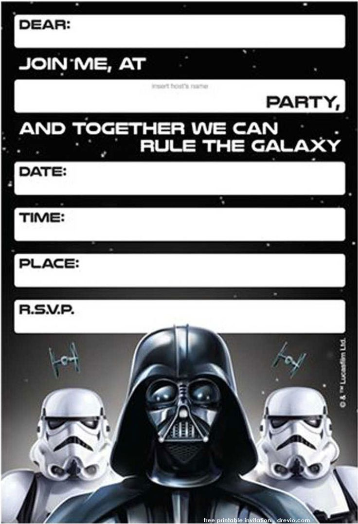 Free Printable Star Wars Birthday Invitations – Template Updated! with Star Wars Invitations Free Printable