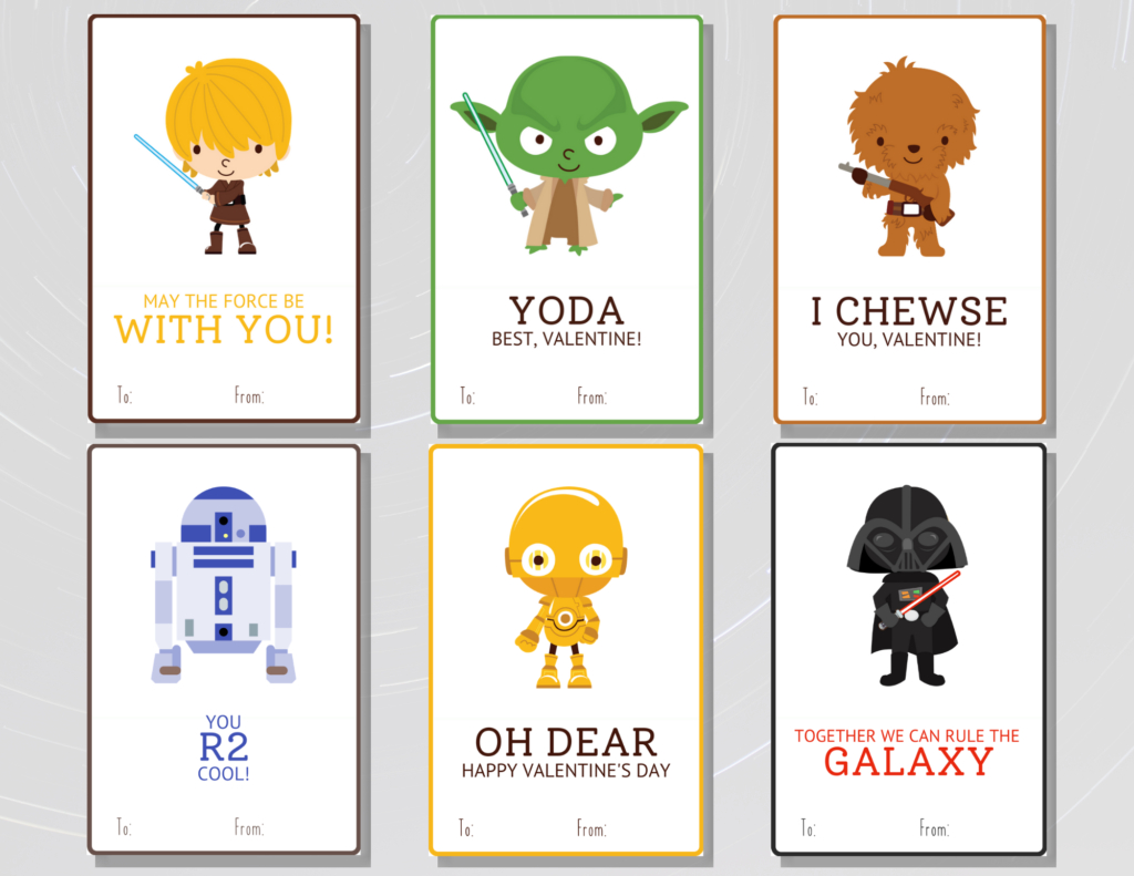 Free Printable Star Wars Valentine Cards | Baking You Happier regarding May The Force Be With You Free Printable