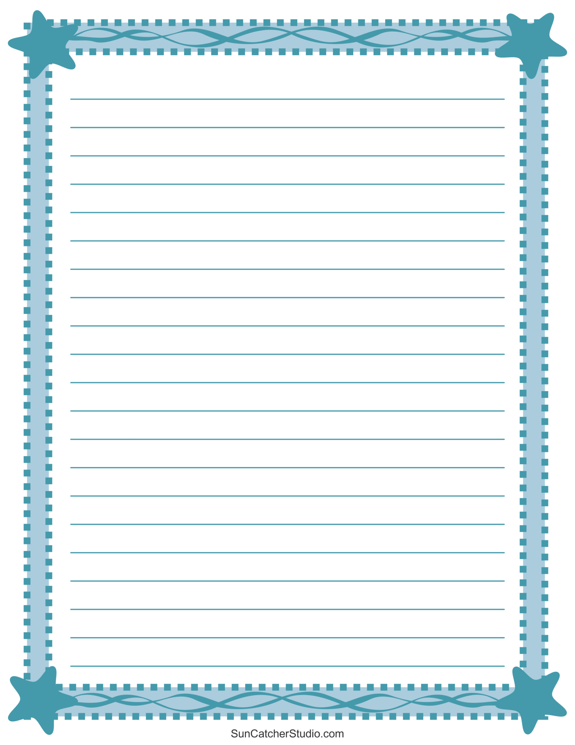 Free Printable Stationery And Lined Letter Writing Paper – Free for Free Printable Lined Stationery