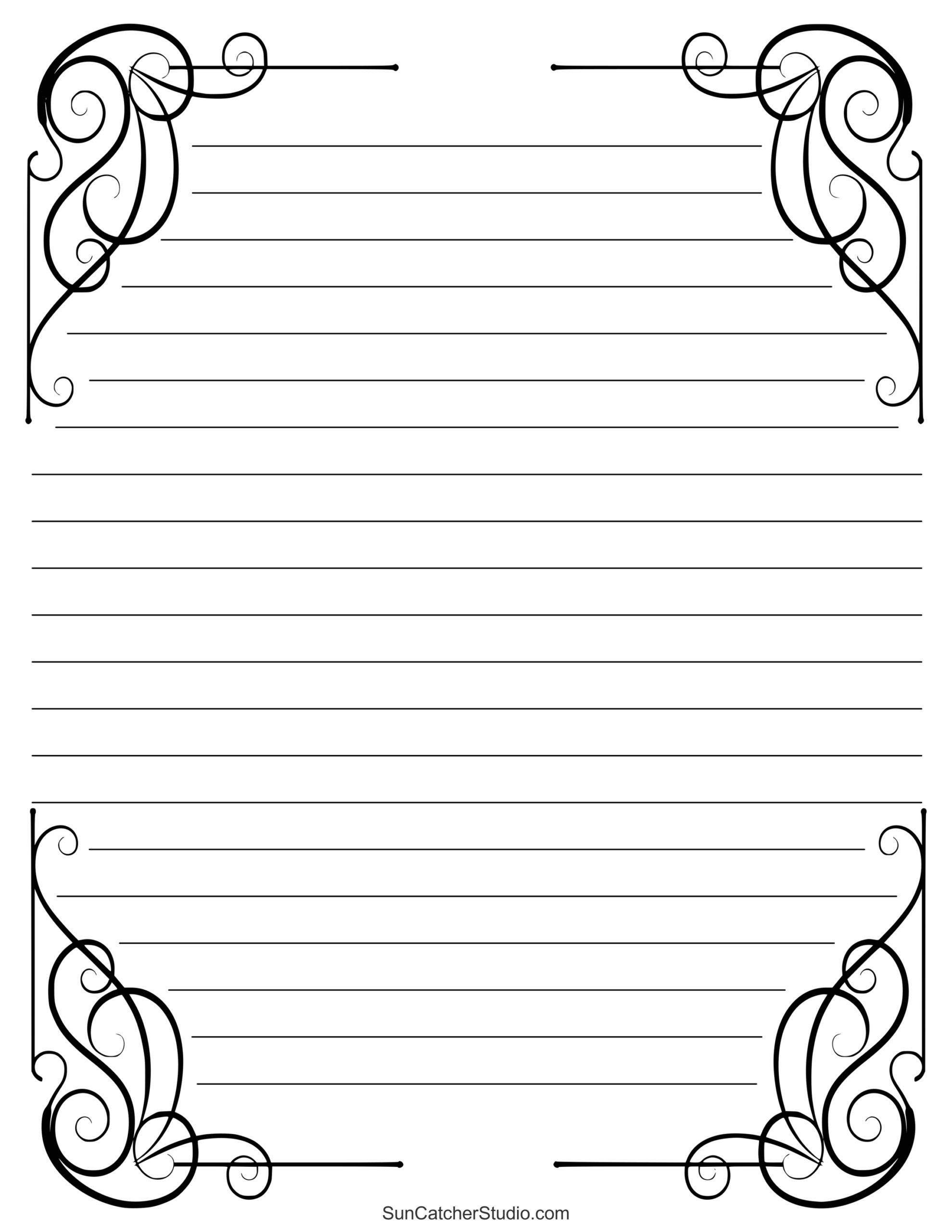 Free Printable Stationery And Lined Letter Writing Paper – Free inside Free Printable Elegant Stationery Templates