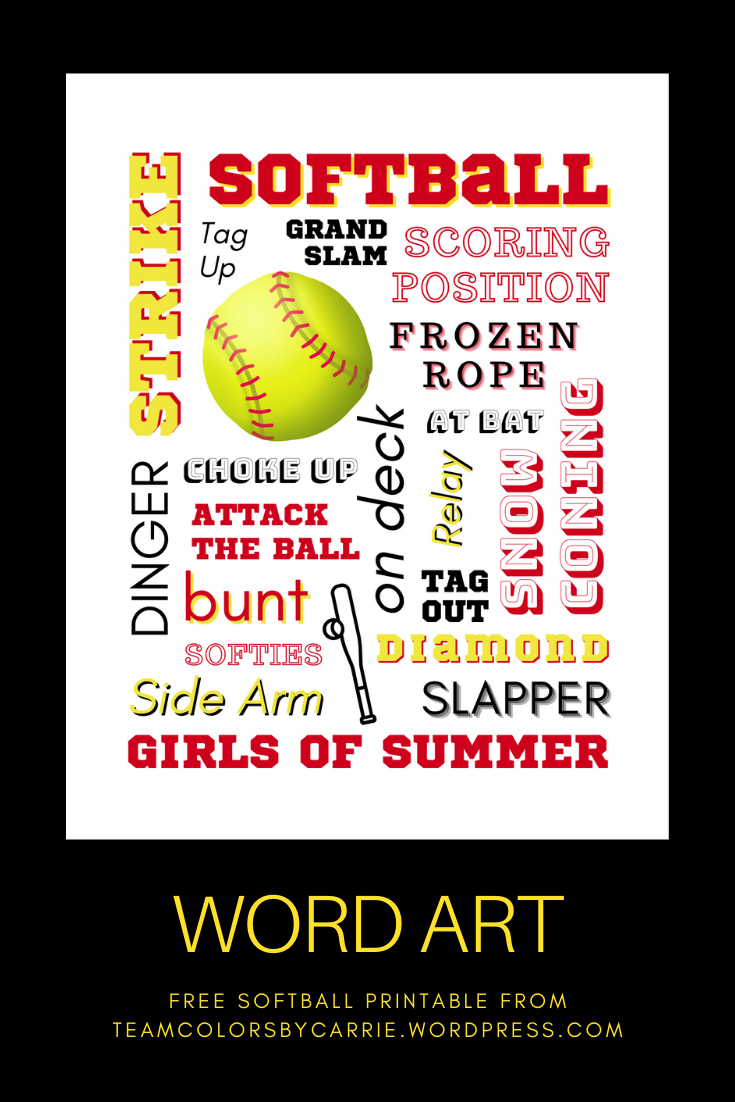 Free Printable Subway Art For Your Favorite Softball Lover – Team throughout Free Printable Softball Images