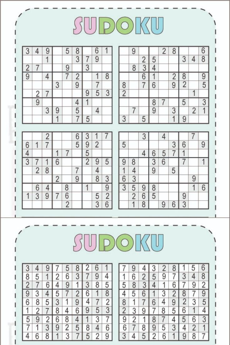 Free Printable Sudoku 6 Per Page [Pdf Includeed] With Solution in Free Printable Sudoku 6 Per Page