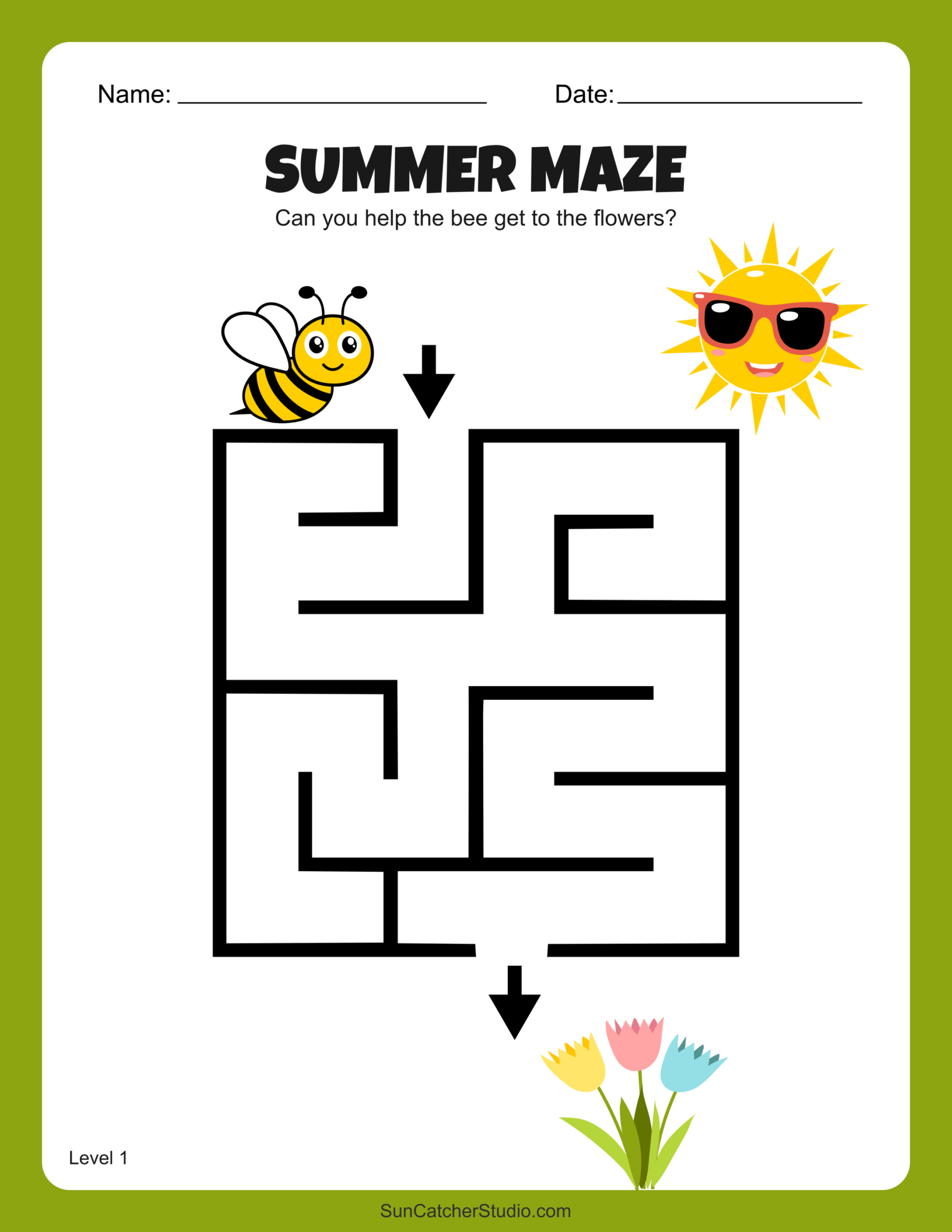 Free Printable Summer Maze Worksheets And Puzzles – Free throughout Free Printable Mazes For Kids