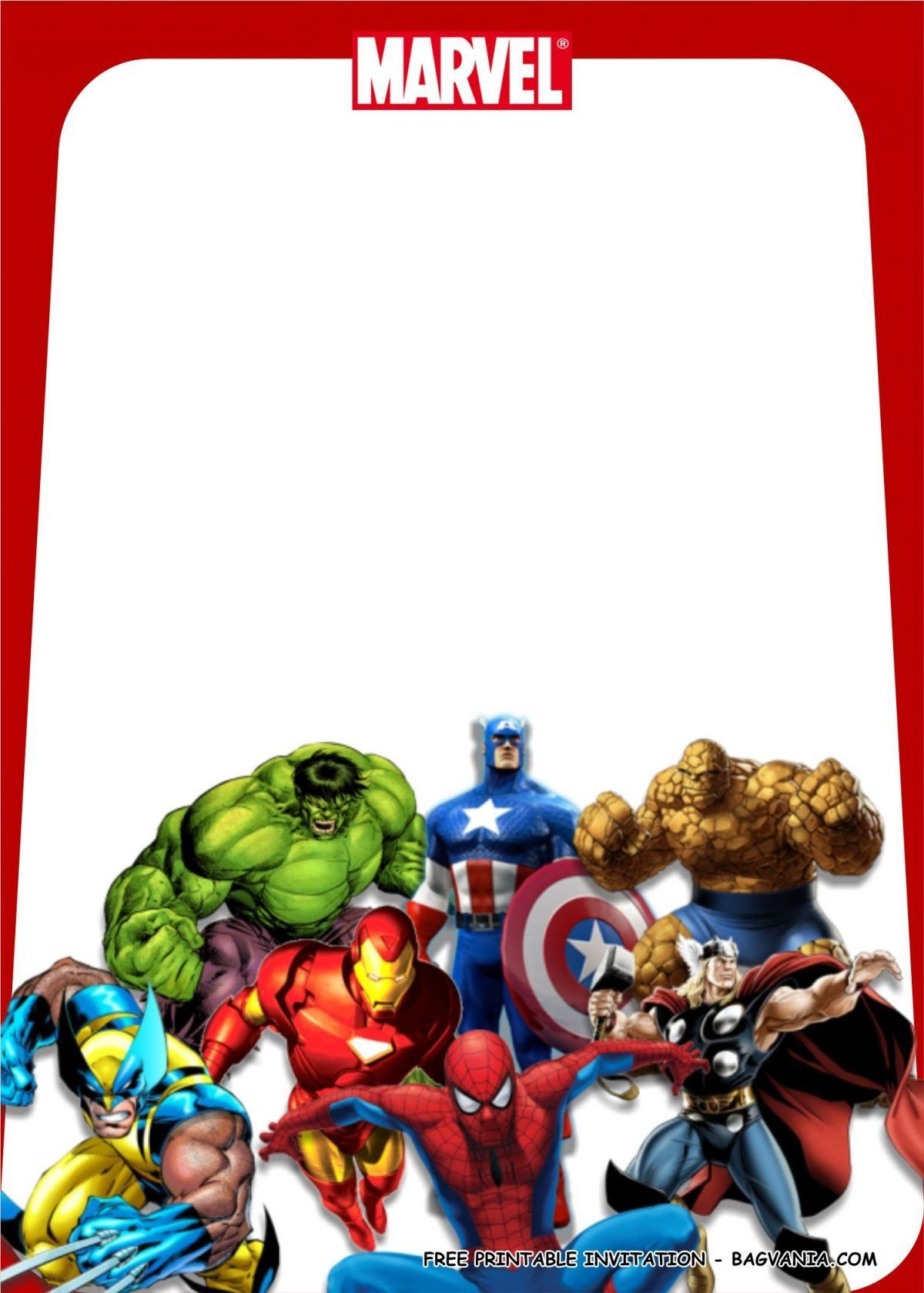 Free Printable Superhero Birthday Party Kits Templates intended for Free Printable Avengers Birthday Party Invitations