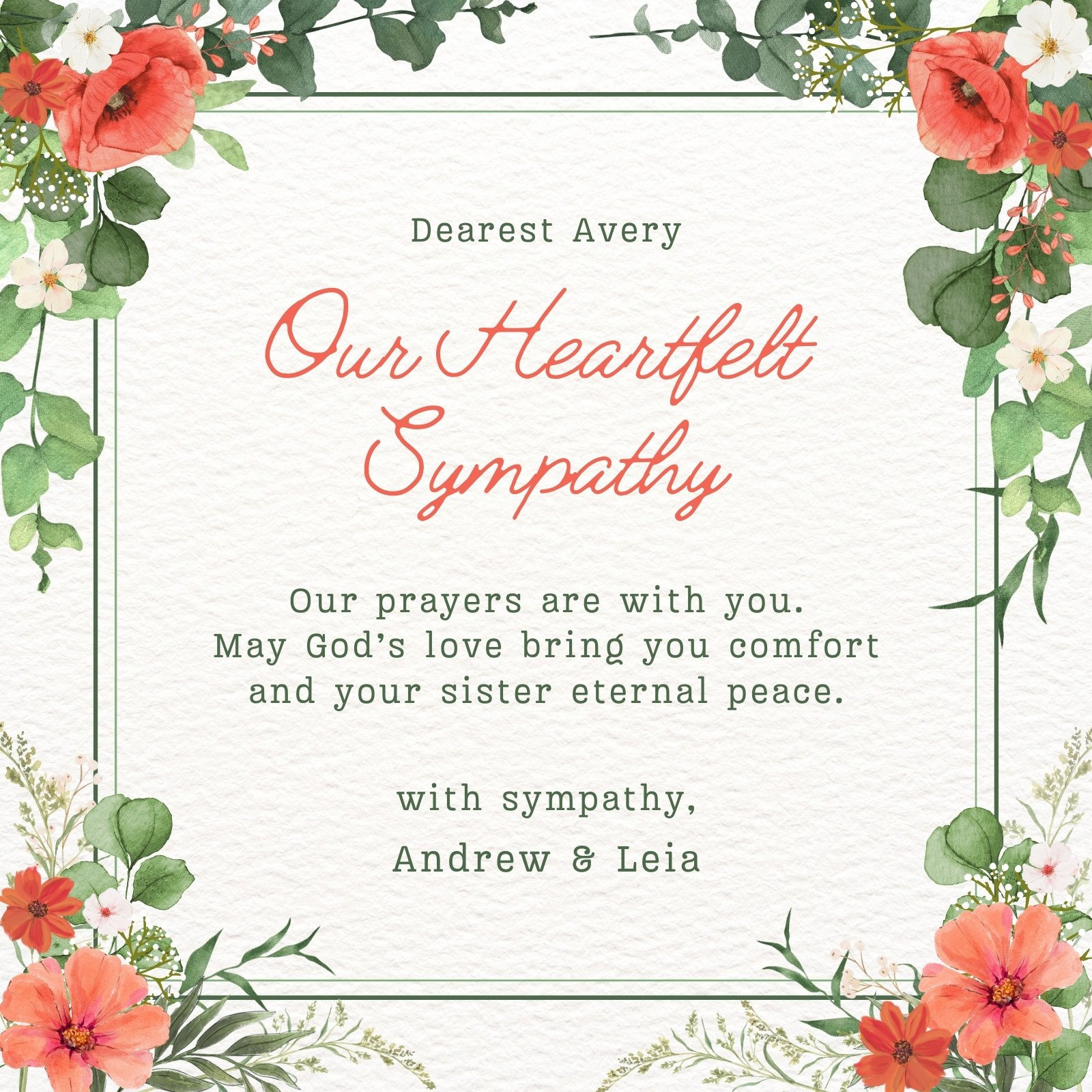 Free Printable Sympathy Card Templates To Customize | Canva pertaining to Free Printable Sympathy Verses